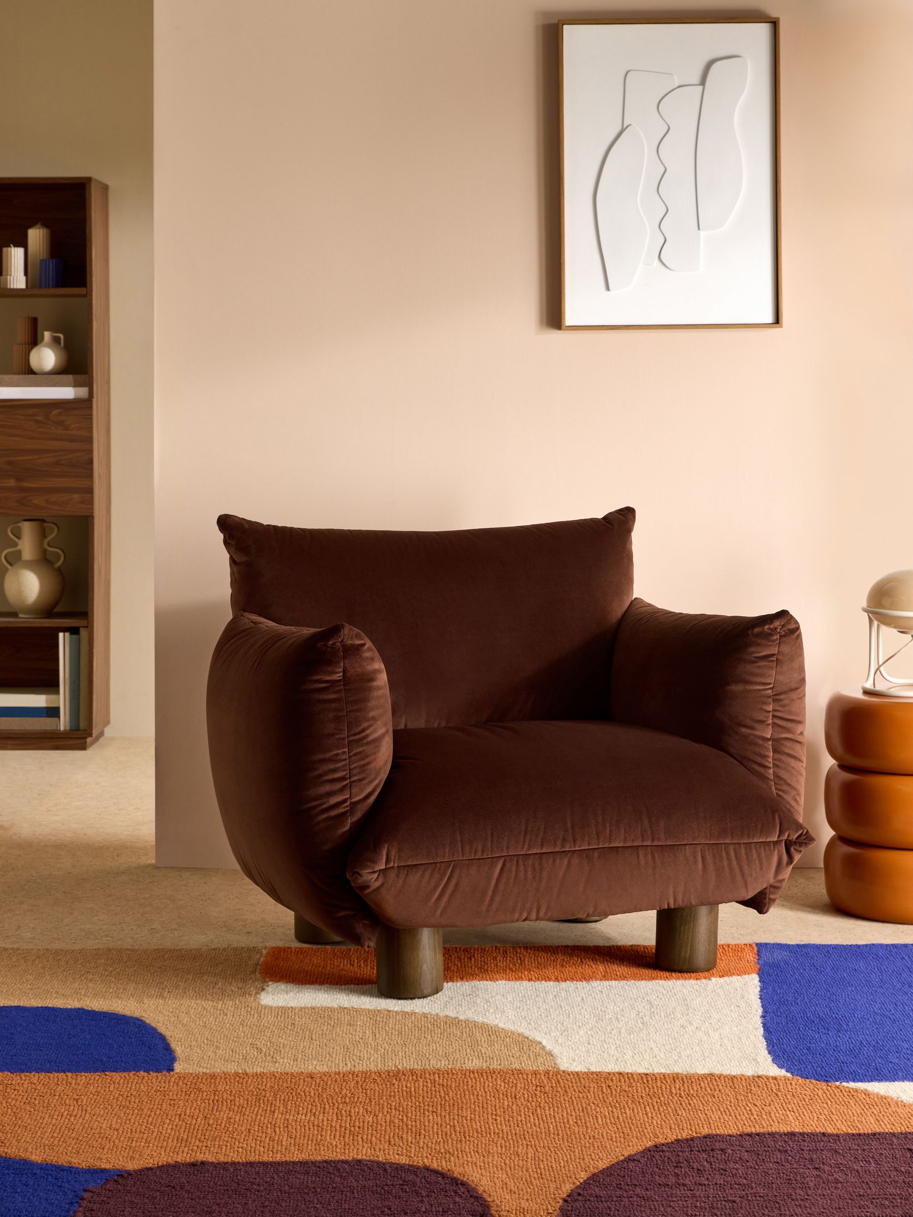 Jude Accent Chair in Chocolate Brown - Image 1 of 6 Jude Accent Chair in Chocolate Brown - Image 1 of 6