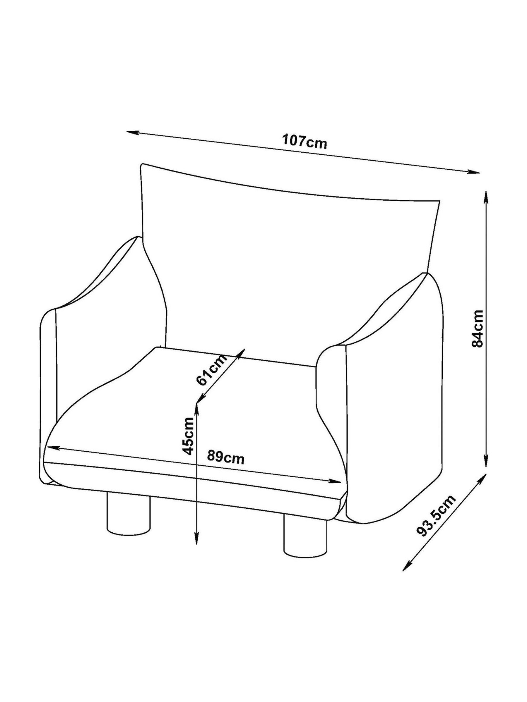Jude Accent Chair in Chocolate Brown - Image 4 of 6