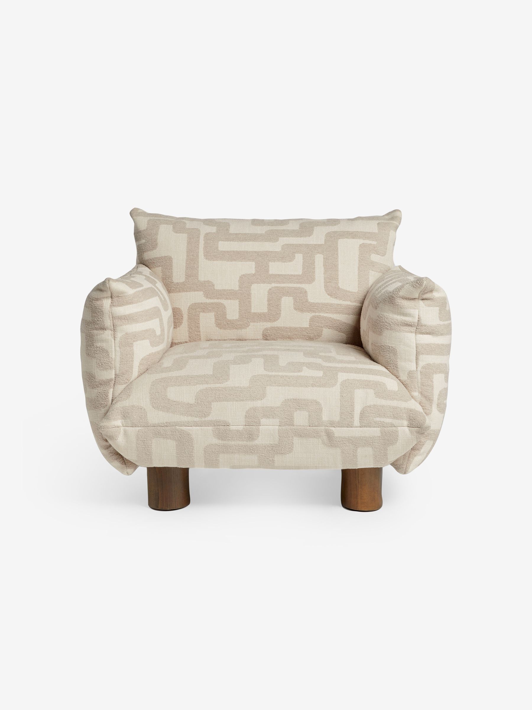 Jude Accent Chair in Clyde Abstract Weave Natural Sand - Image 5 of 6