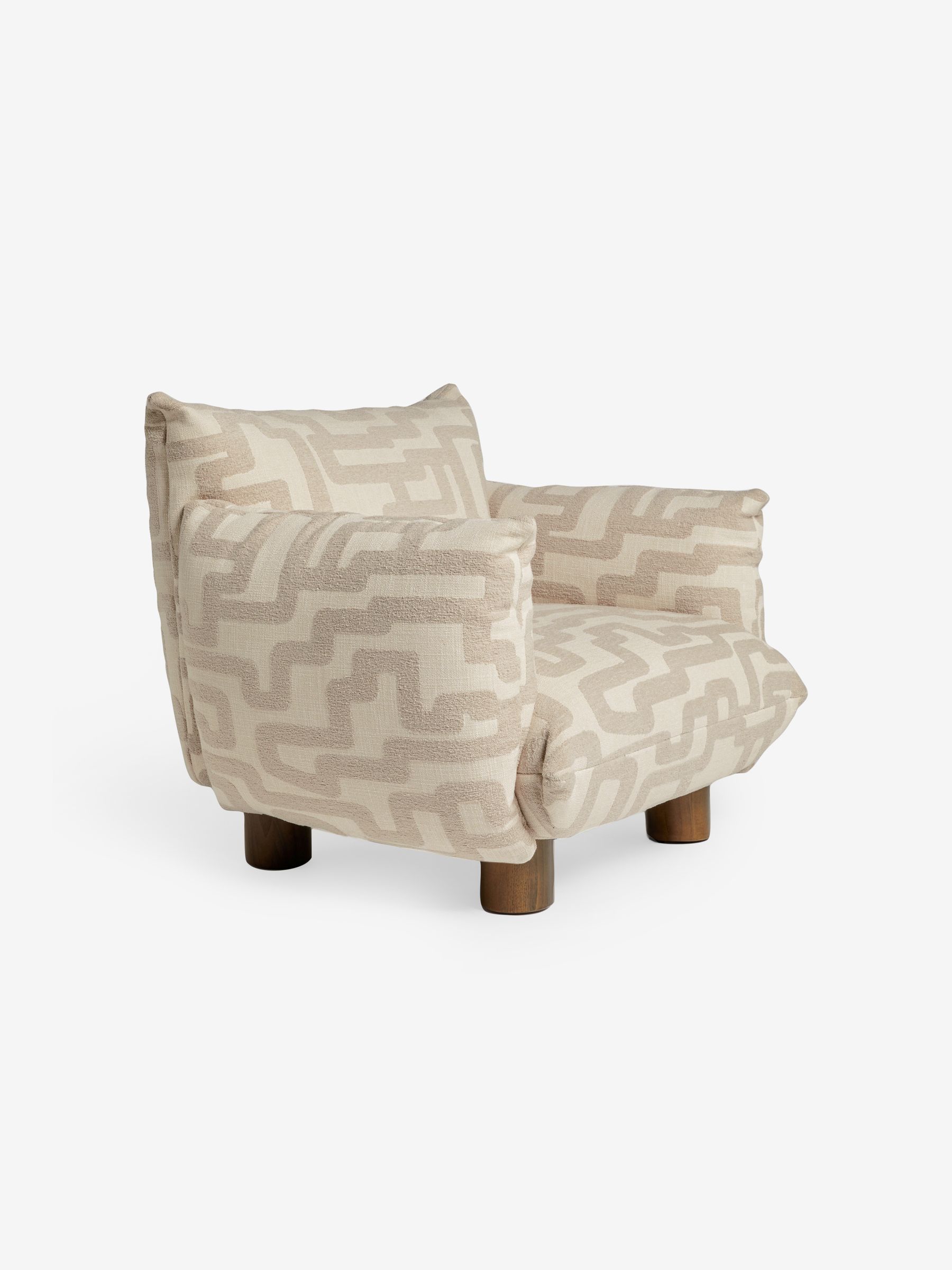 Jude Accent Chair in Clyde Abstract Weave Natural Sand - Image 6 of 6