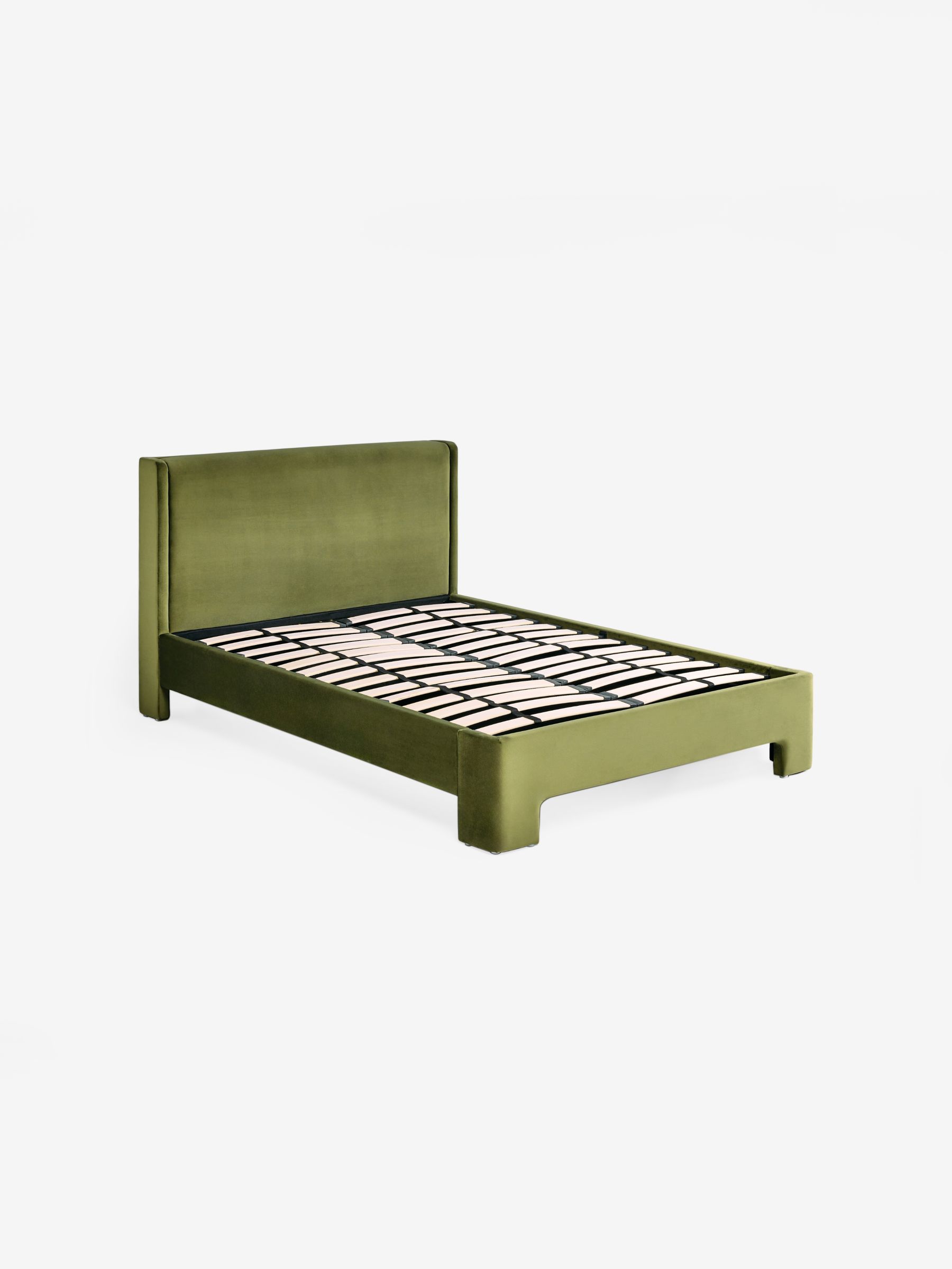Ottoman Storage Bed Leonora in Velvet Pistachio Green - Image 4 of 5