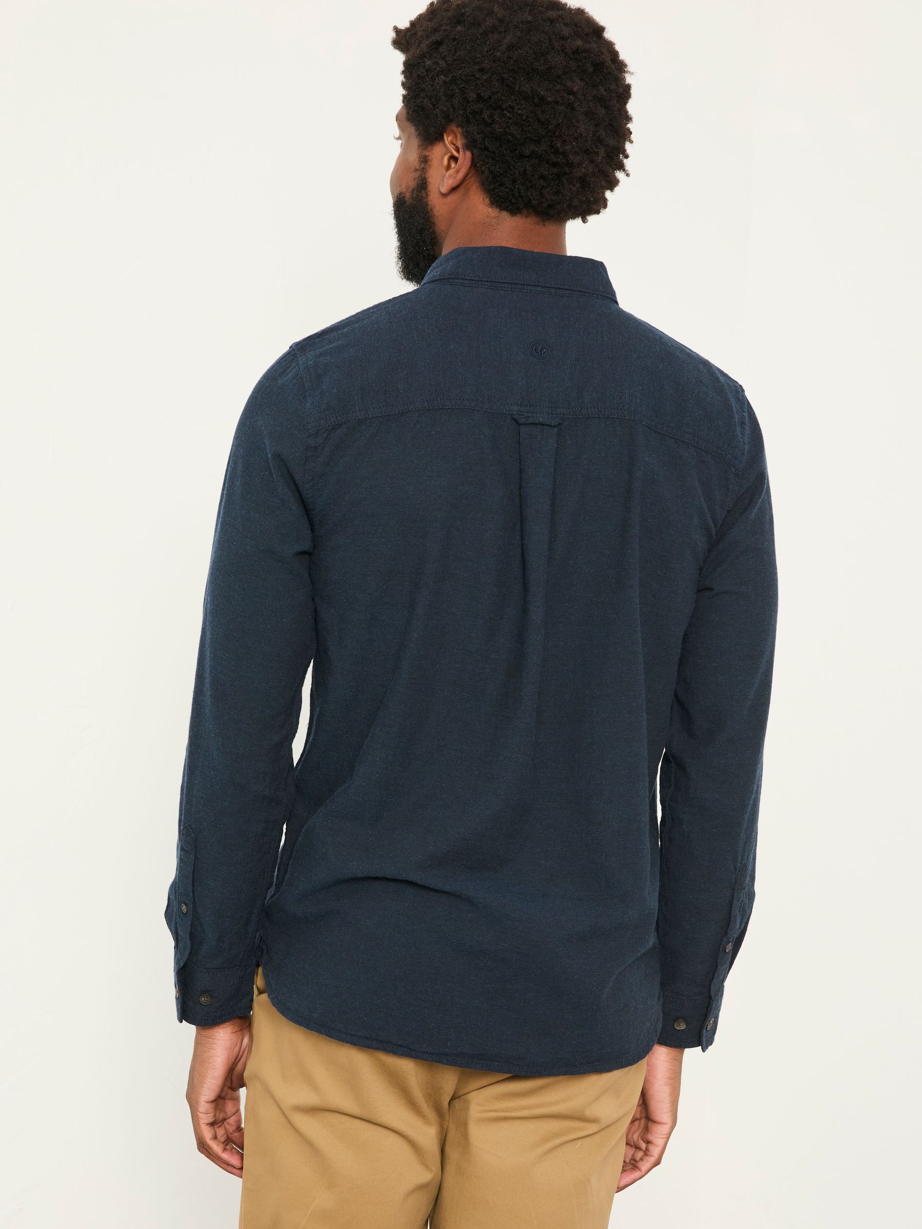Oxlow Navy Long Sleeve Plain Shirt - Image 2 of 5