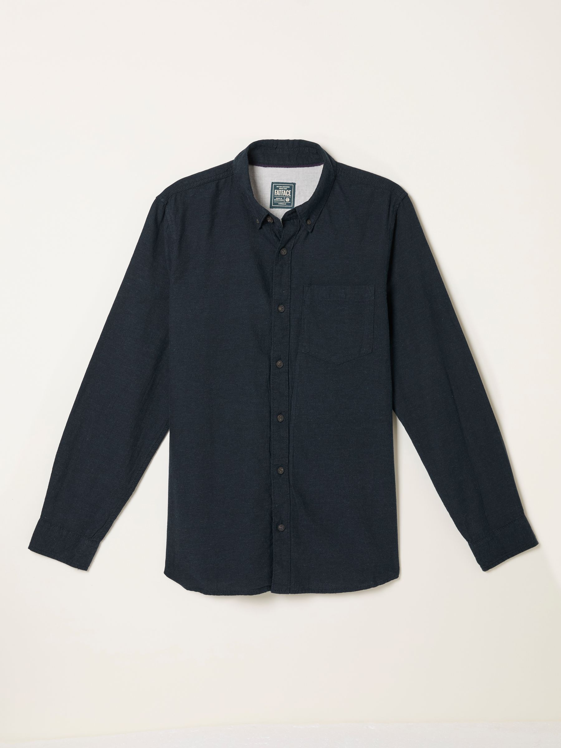 Oxlow Navy Long Sleeve Plain Shirt - Image 5 of 5