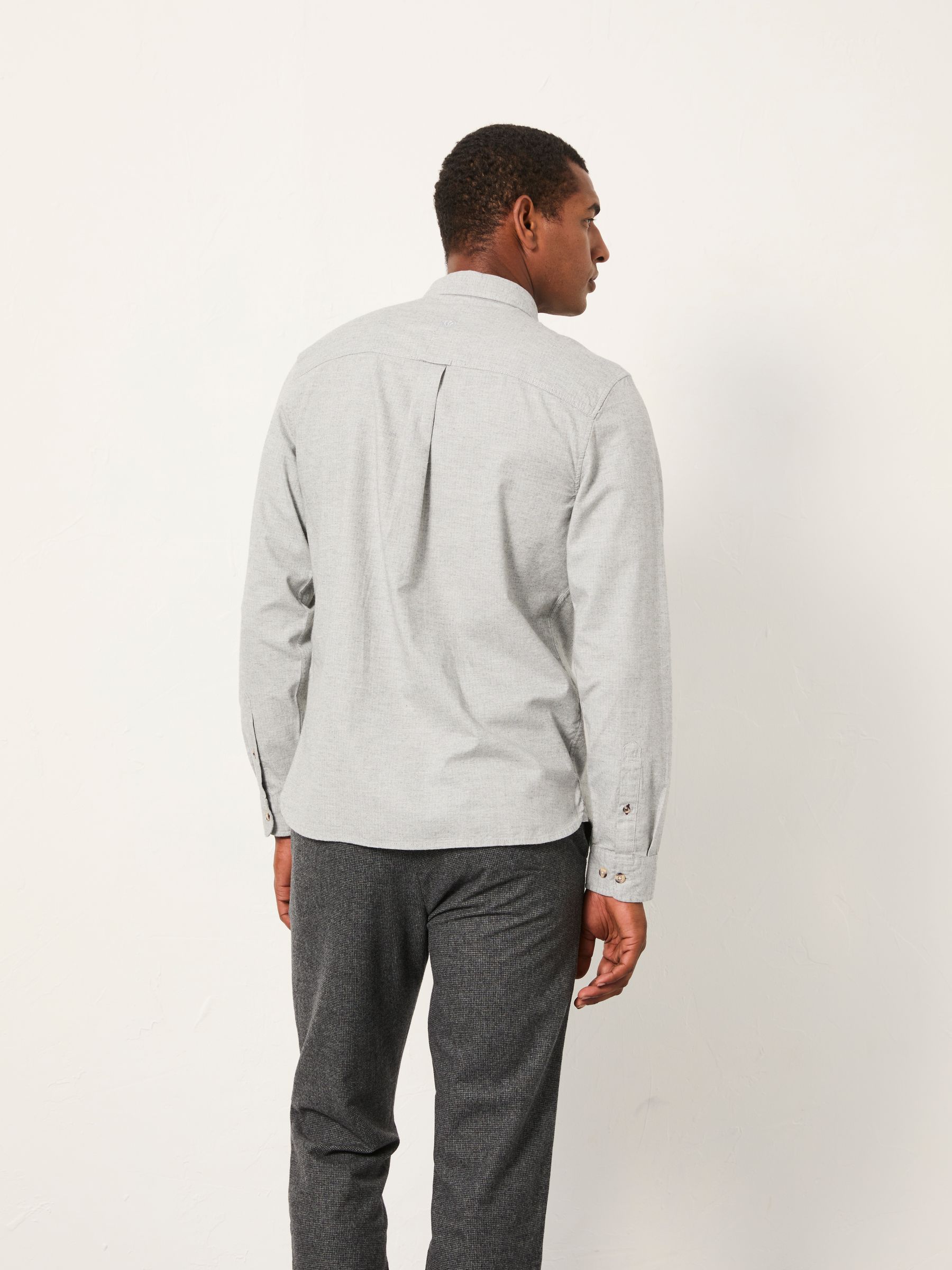 Tadlow Grey Long Sleeve Herringbone Shirt - Image 2 of 5