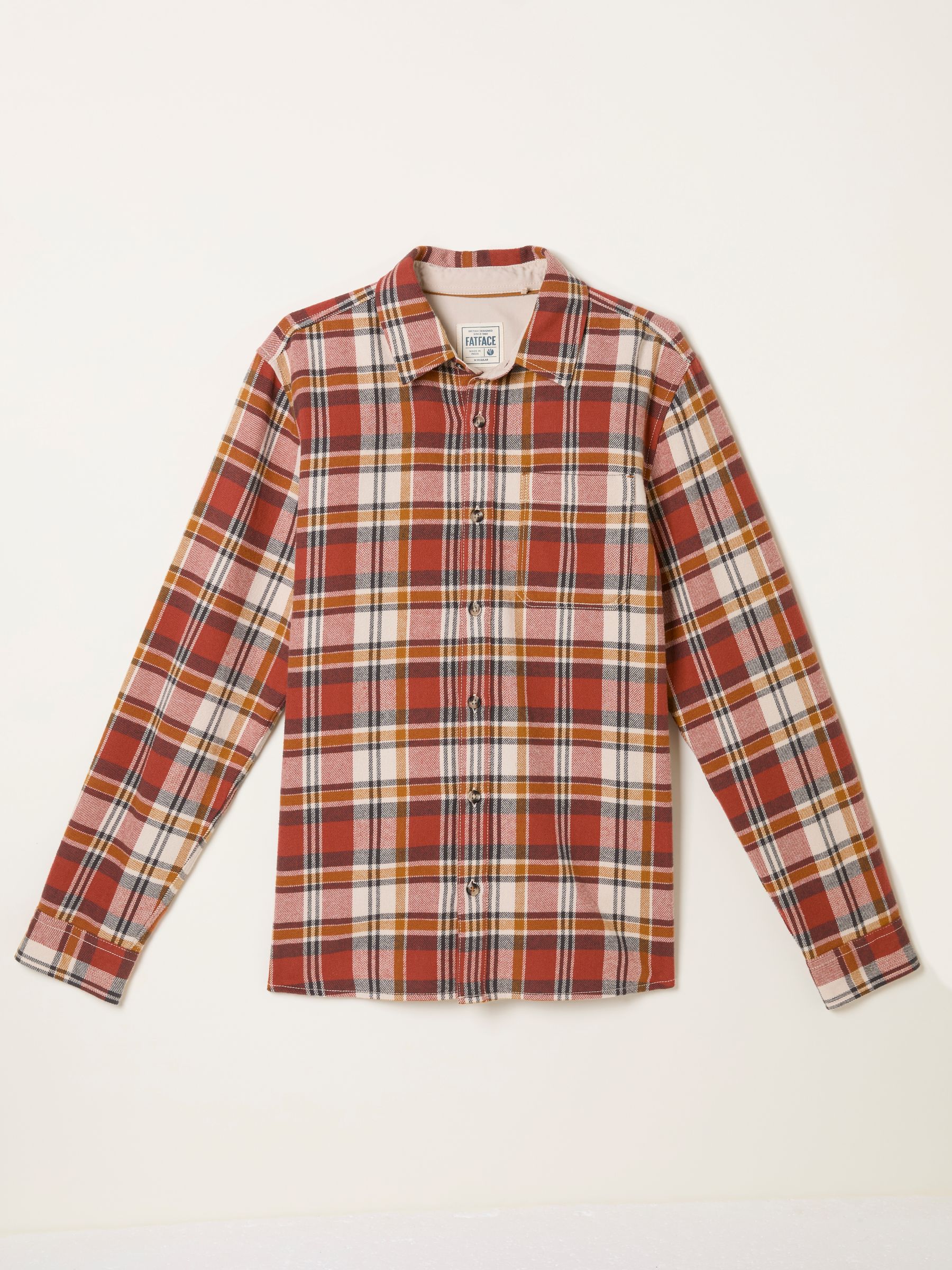 Routh Berry Red Long Sleeve Check Shirt - Image 5 of 5