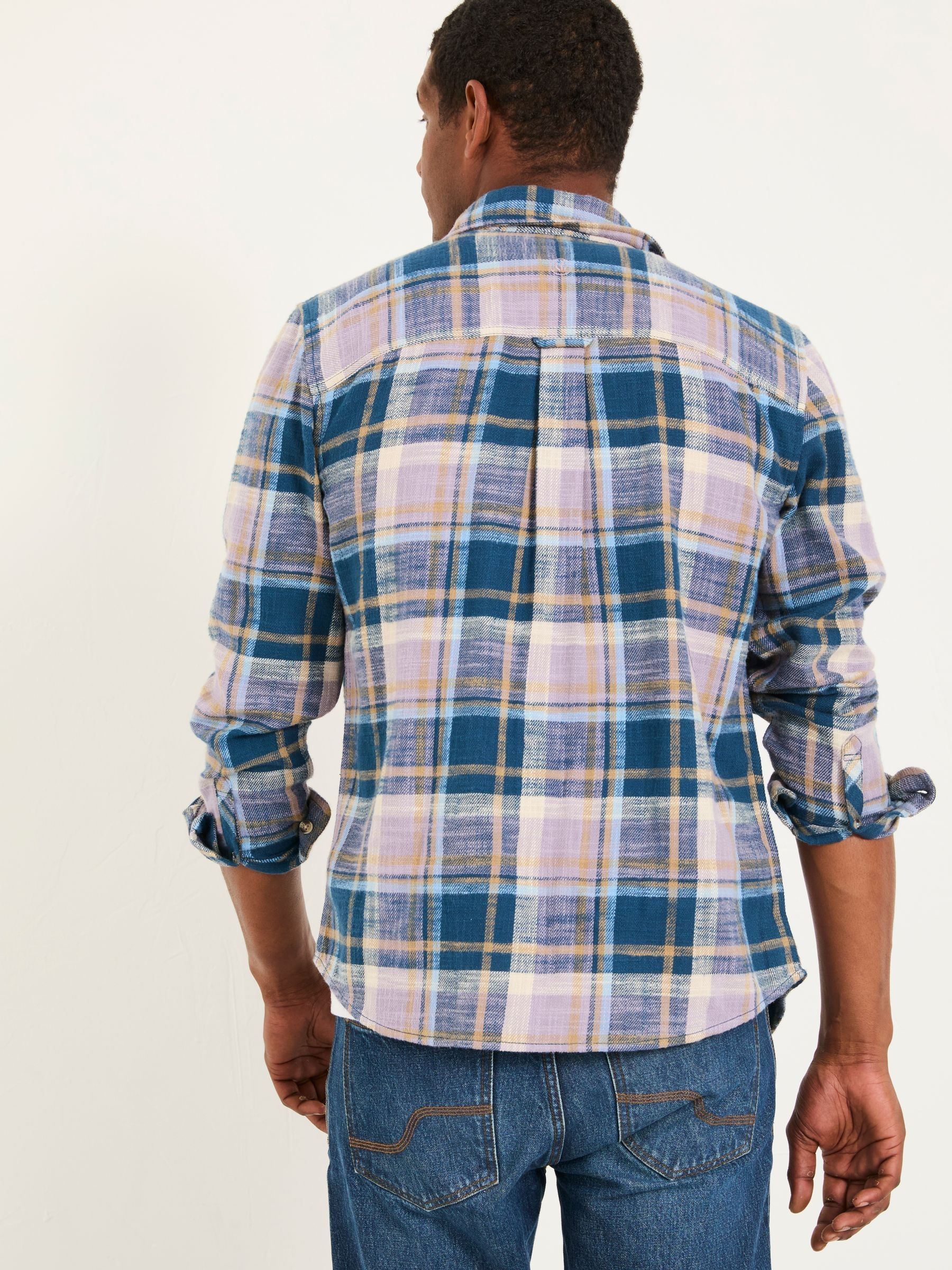 Thorn Heather Purple Long Sleeve Check Shirt - Image 2 of 4