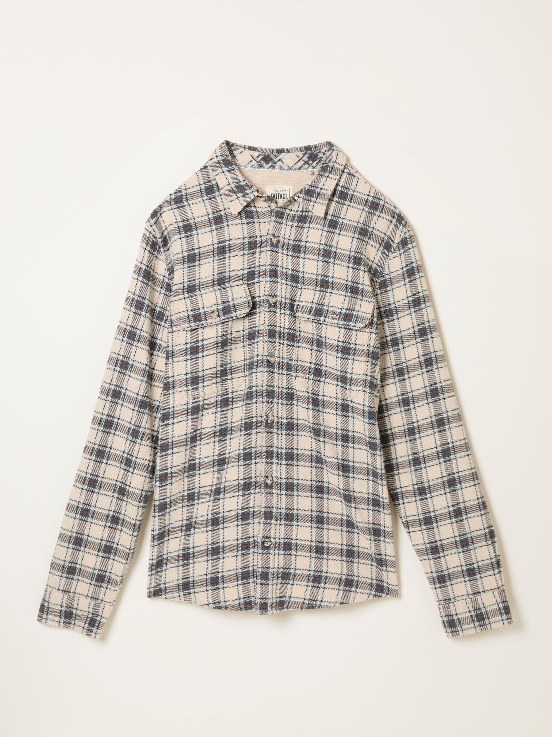 Pixley Oatmeal Long Sleeve Check Shirt - Image 5 of 5