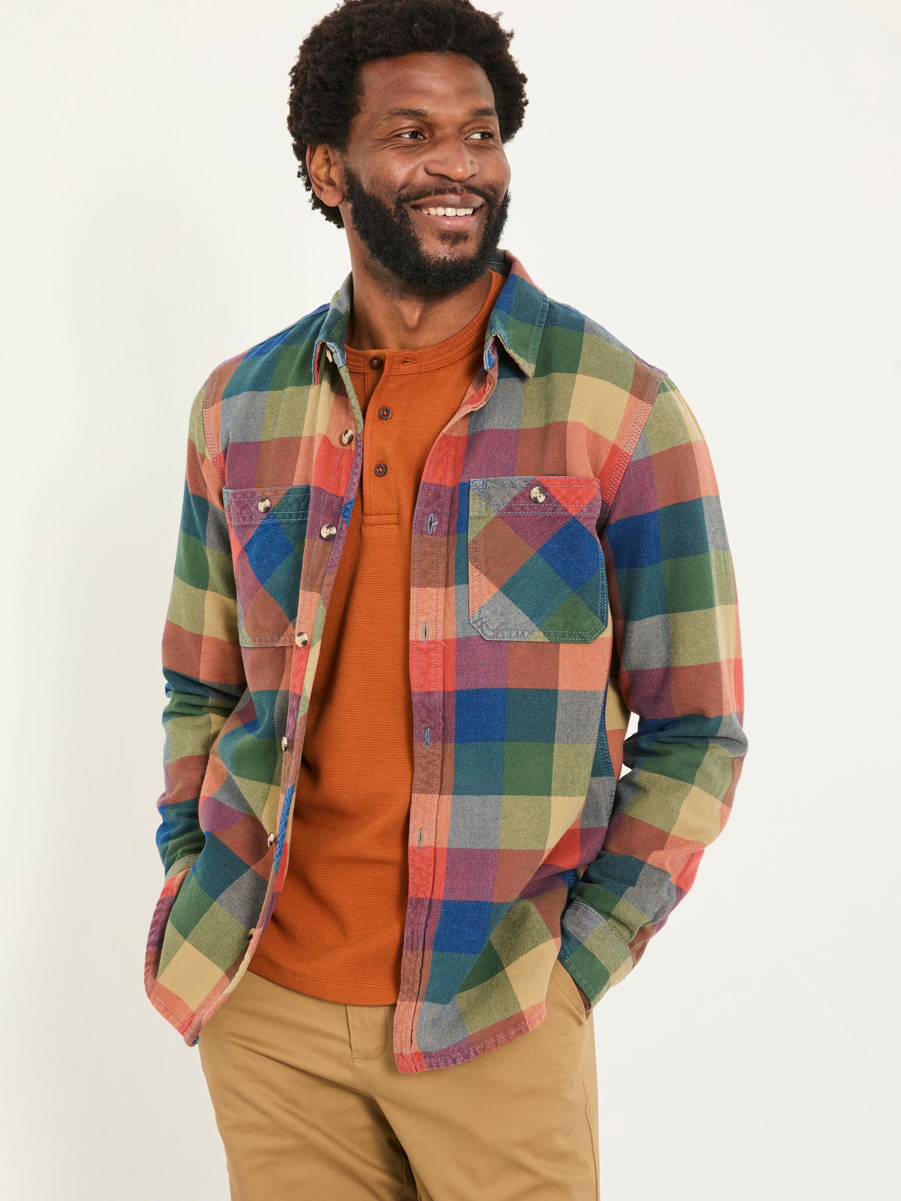 Rye Multi Long Sleeve Buffalo Check Shirt | FatFace