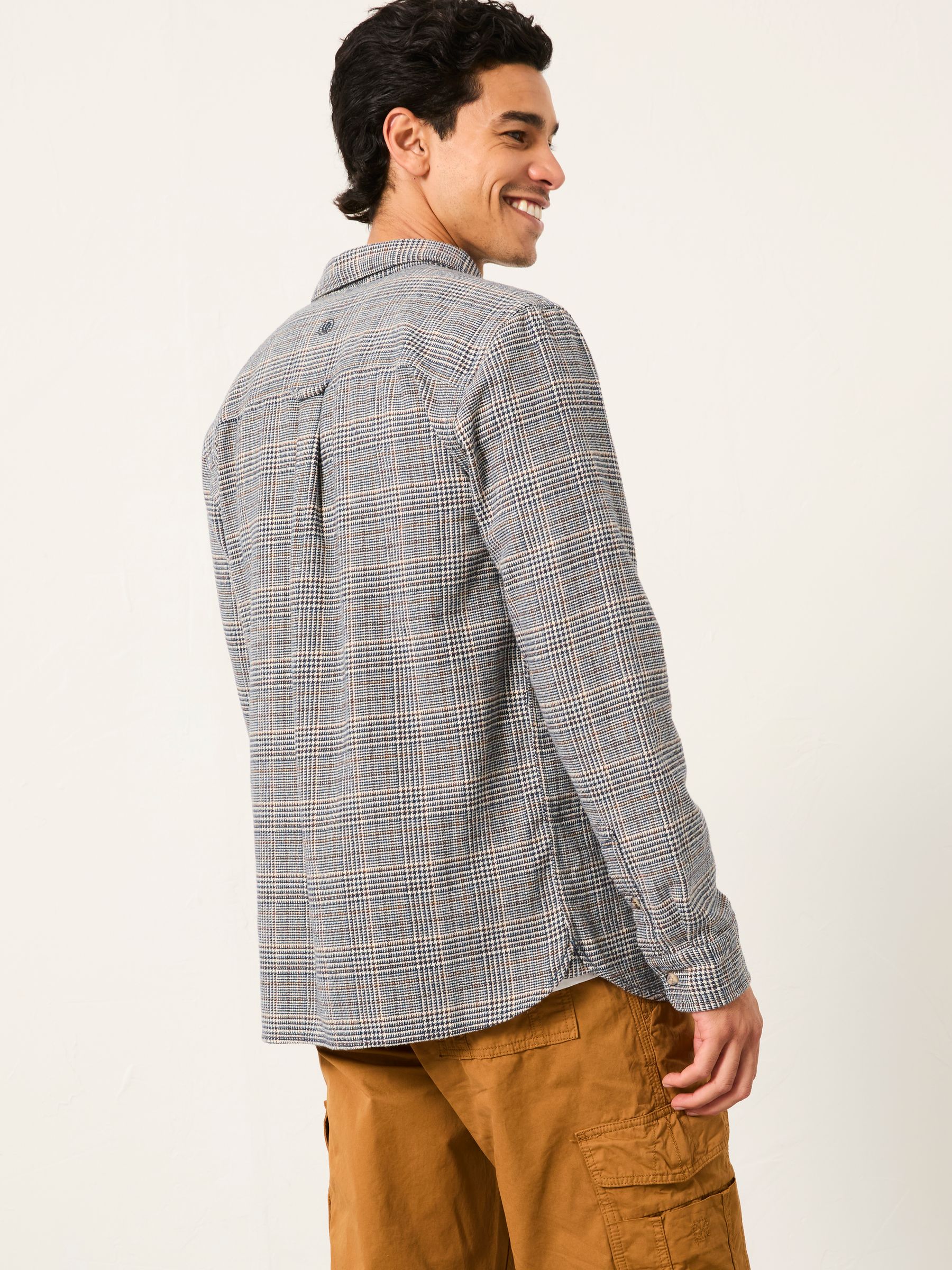 Charlton Navy Long Sleeve Check Shirt - Image 2 of 5