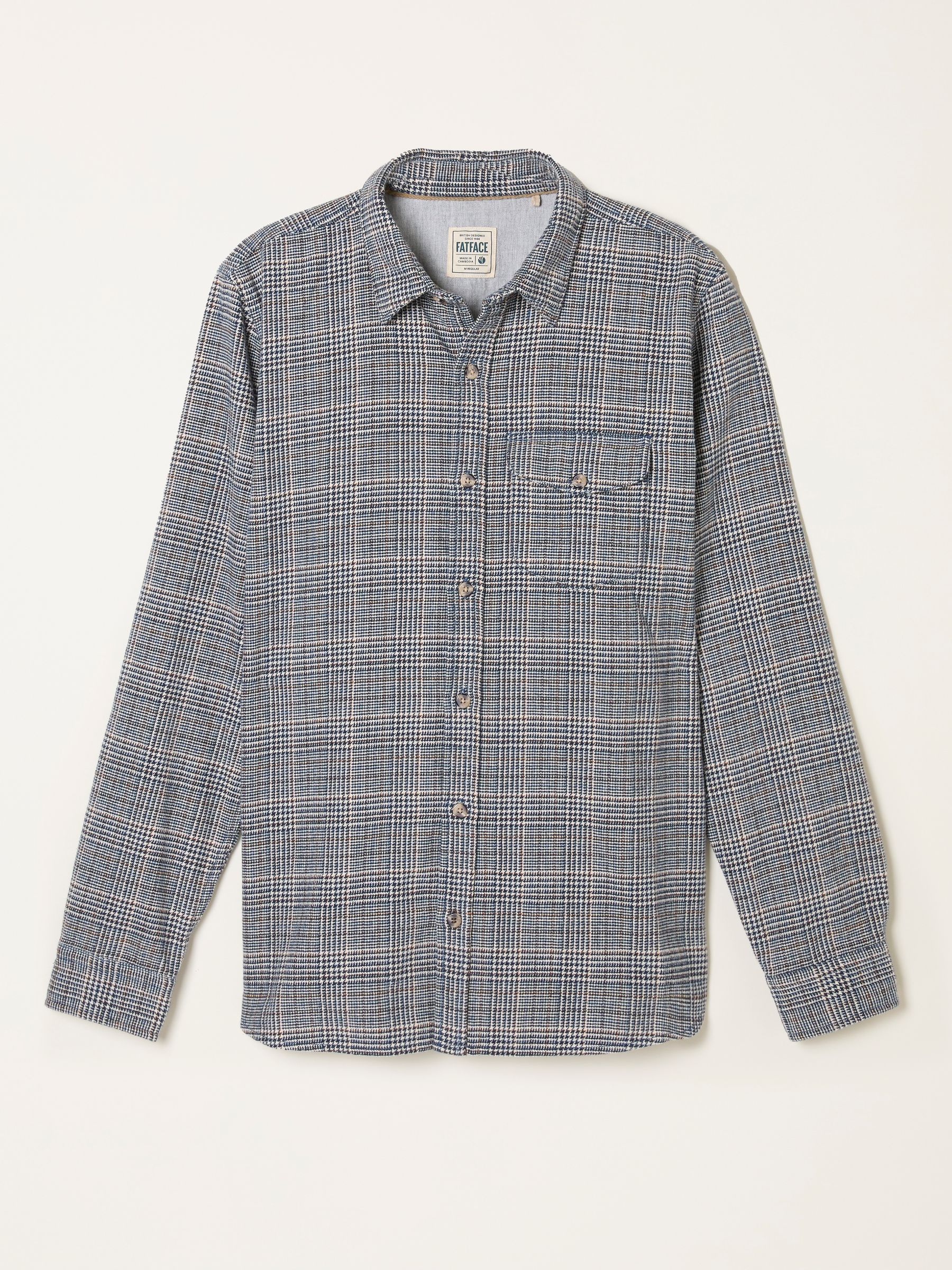 Charlton Navy Long Sleeve Check Shirt | FatFace
