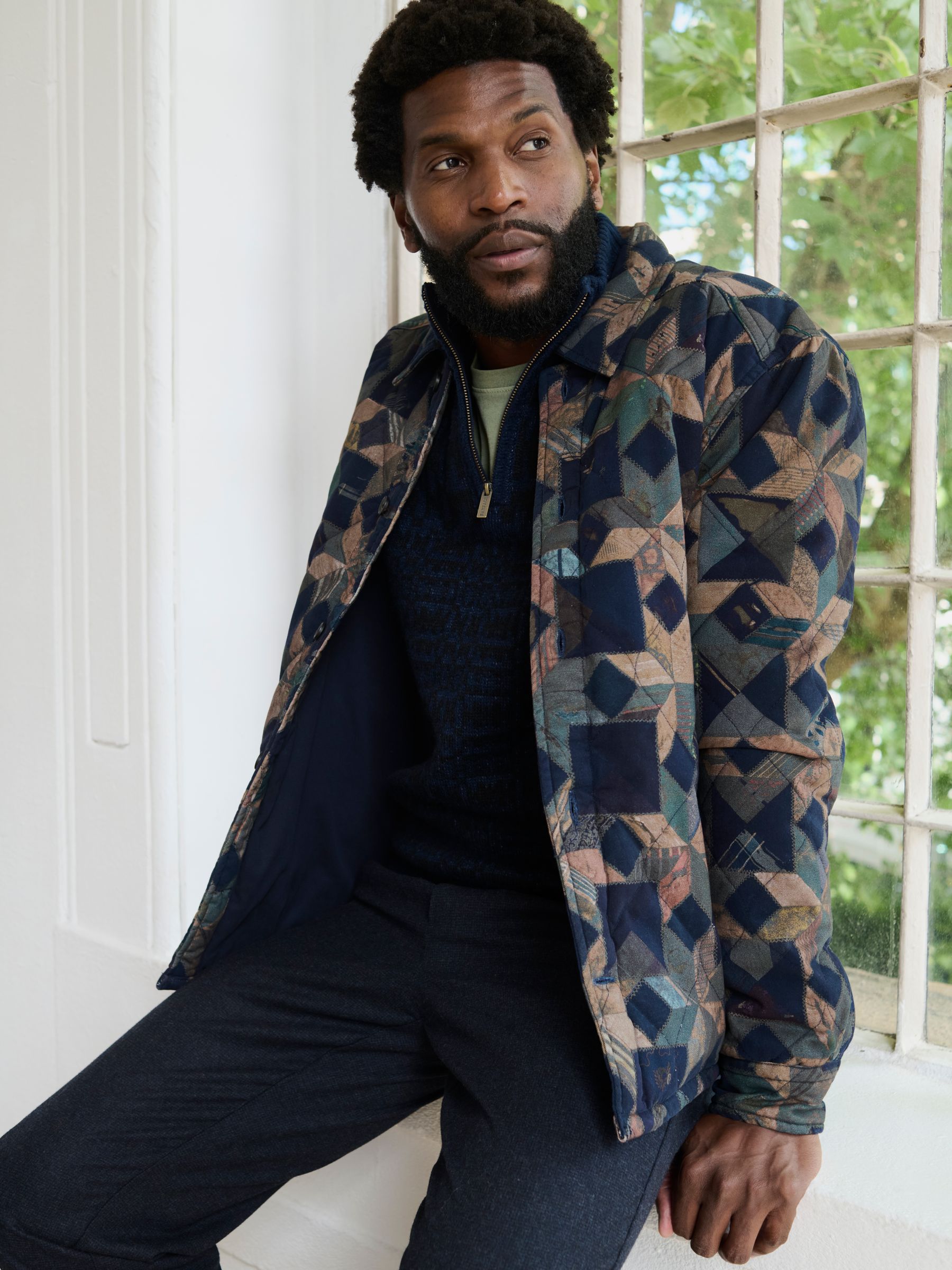Khaki Green Stirling Quilted Overshirt - Image 1 of 7