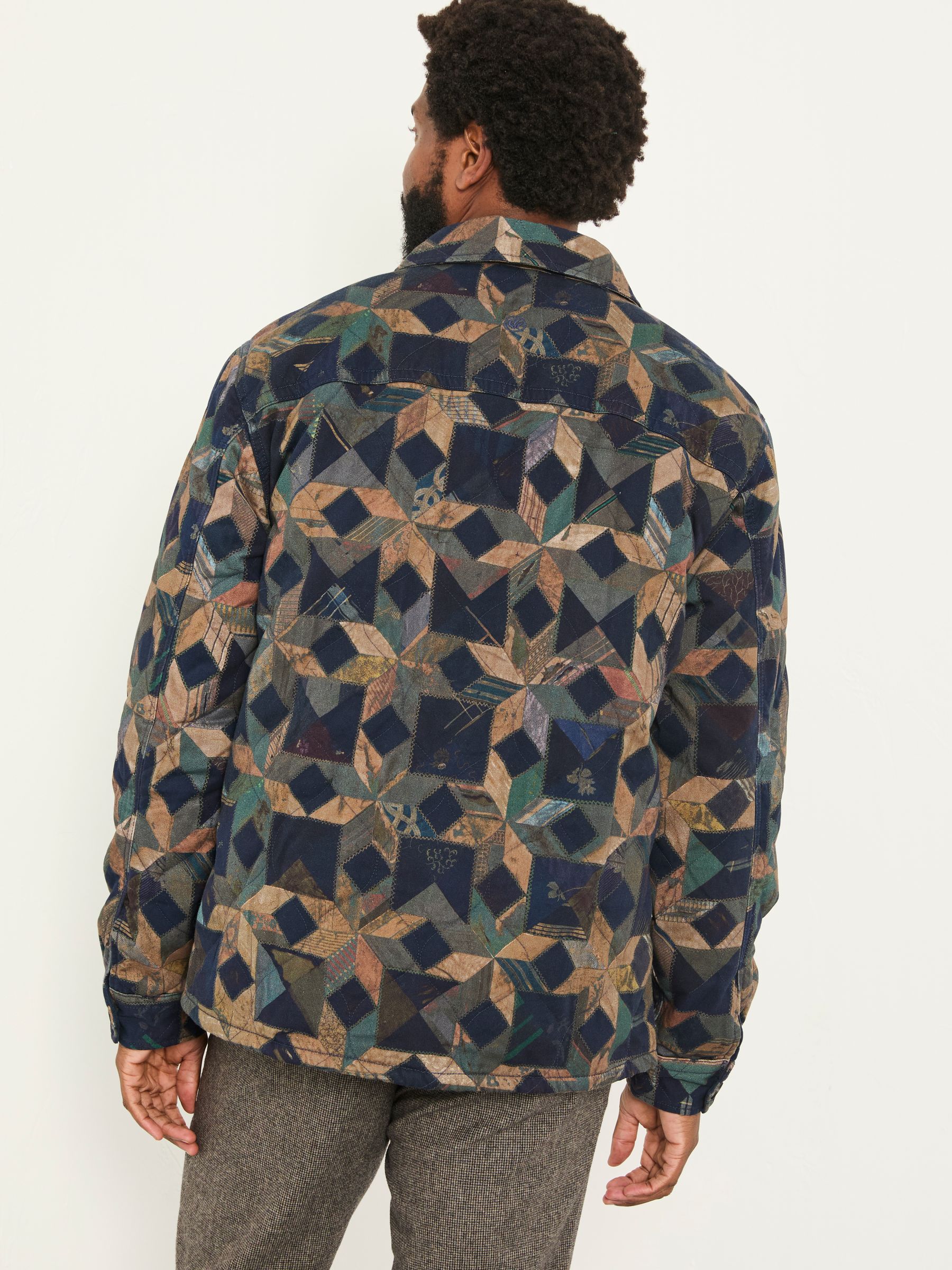 Khaki Green Stirling Quilted Overshirt - Image 3 of 7