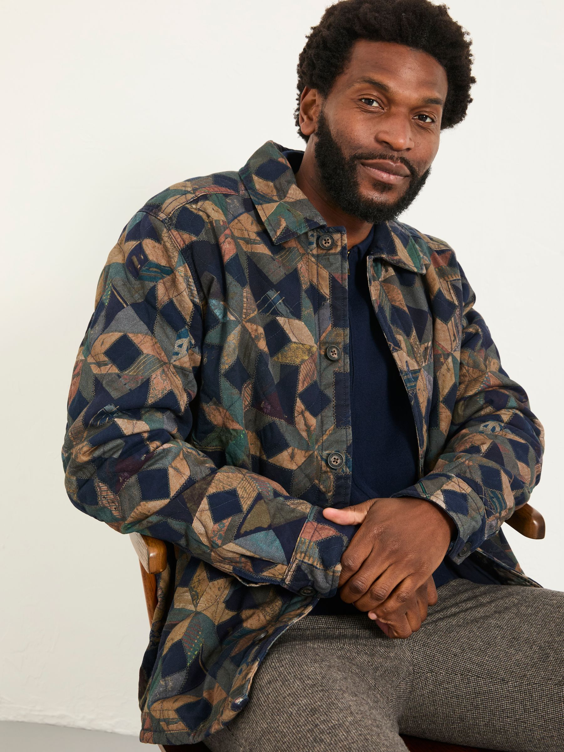 Khaki Green Stirling Quilted Overshirt - Image 5 of 7