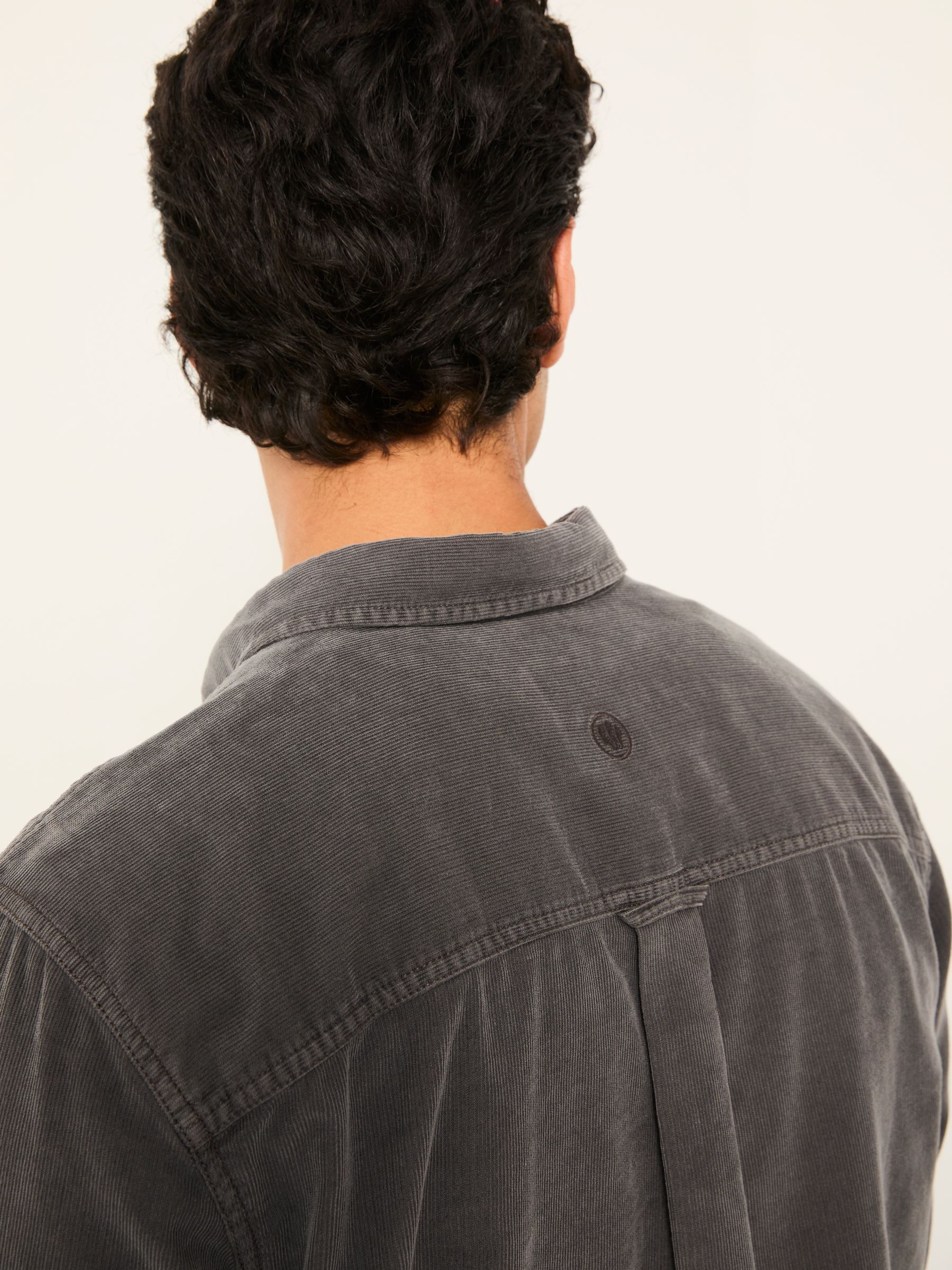 Dark Grey Long Sleeve Cord Shirt - Image 4 of 6