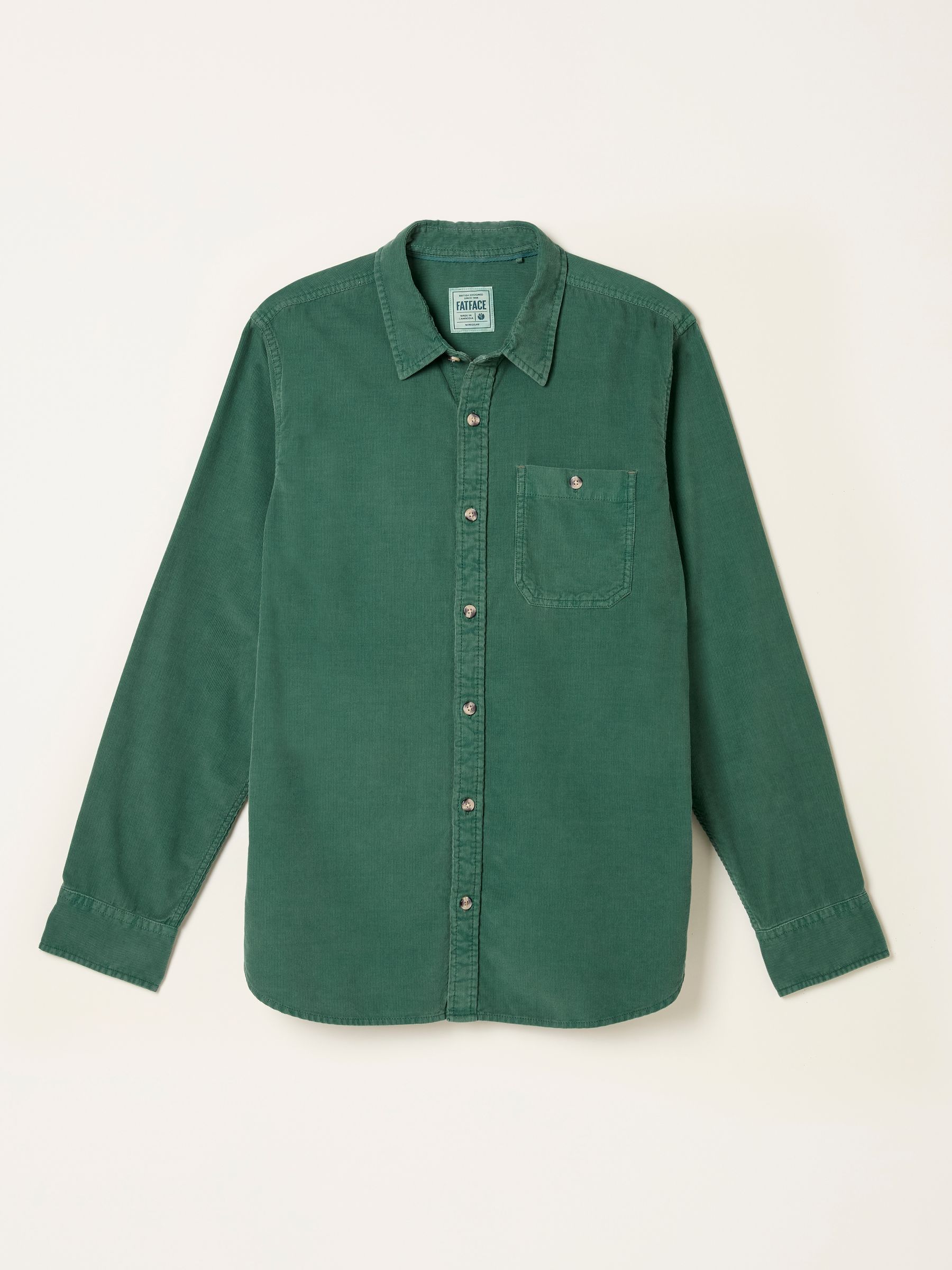 Emerald Green Long Sleeve Cord Shirt - Image 5 of 5