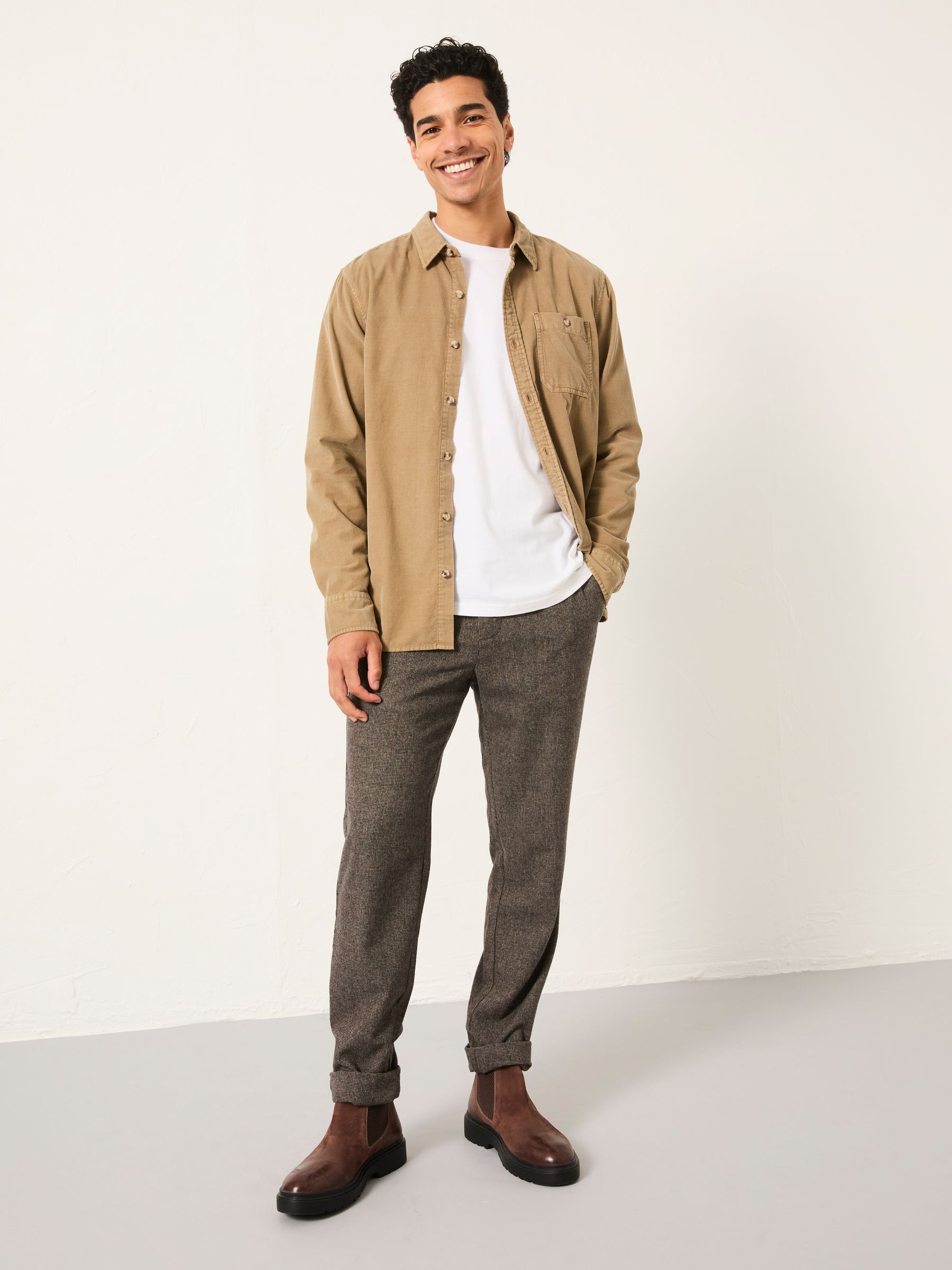 Dark Natural Long Sleeve Cord Shirt - Image 5 of 6