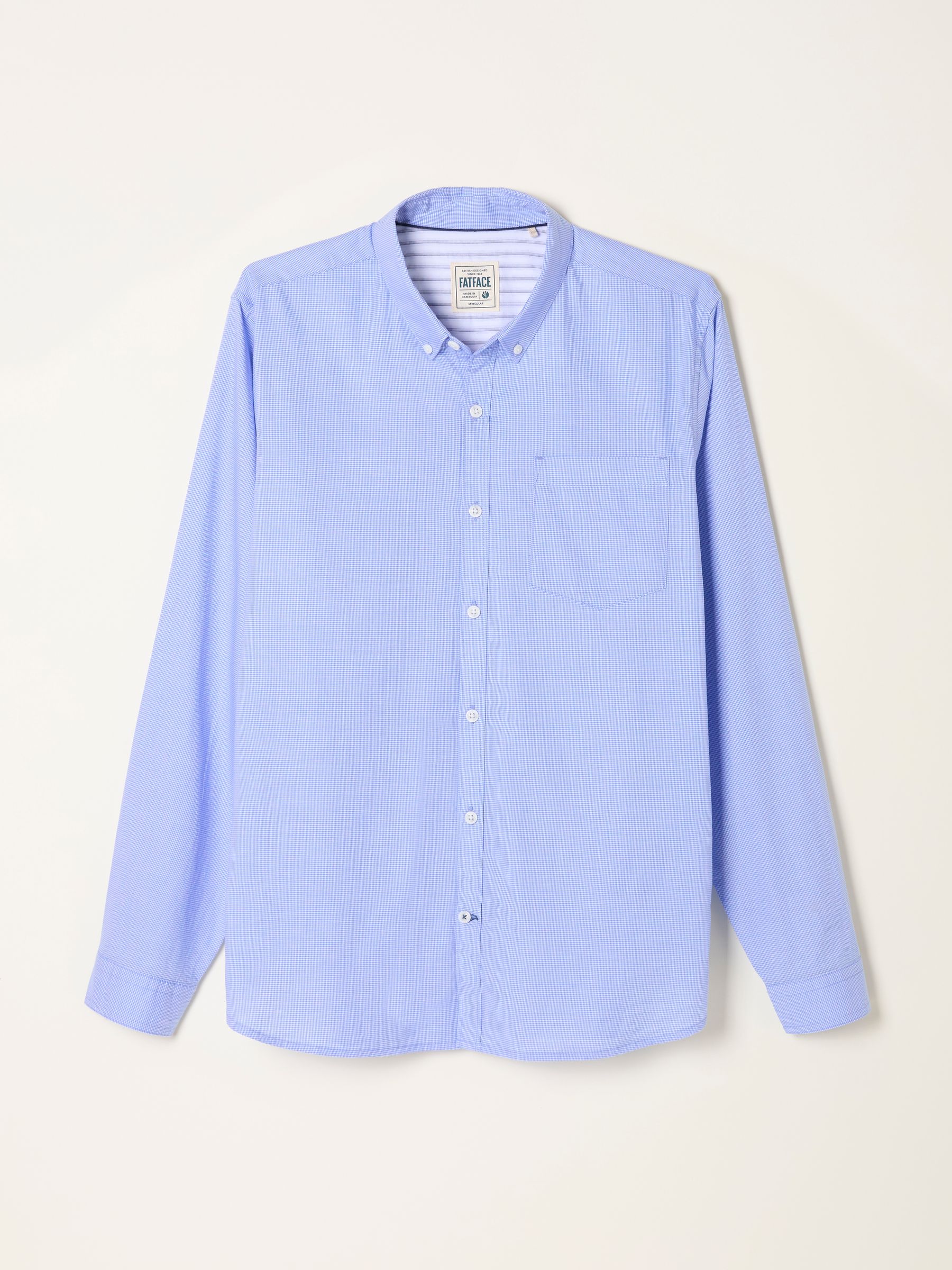 Seagre Blue Long Sleeve Semi Plain Shirt - Image 5 of 5