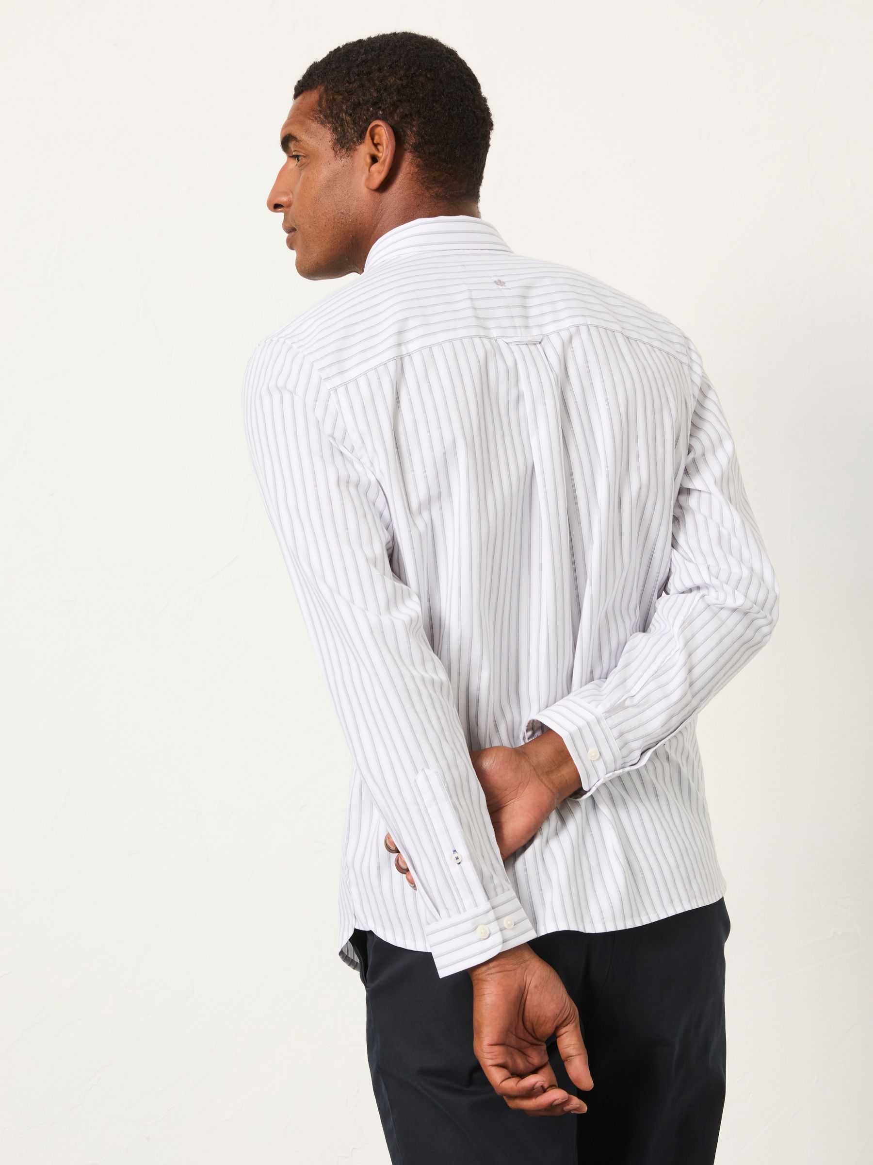 Foston Ivory Long Sleeve Stripe Shirt - Image 2 of 6