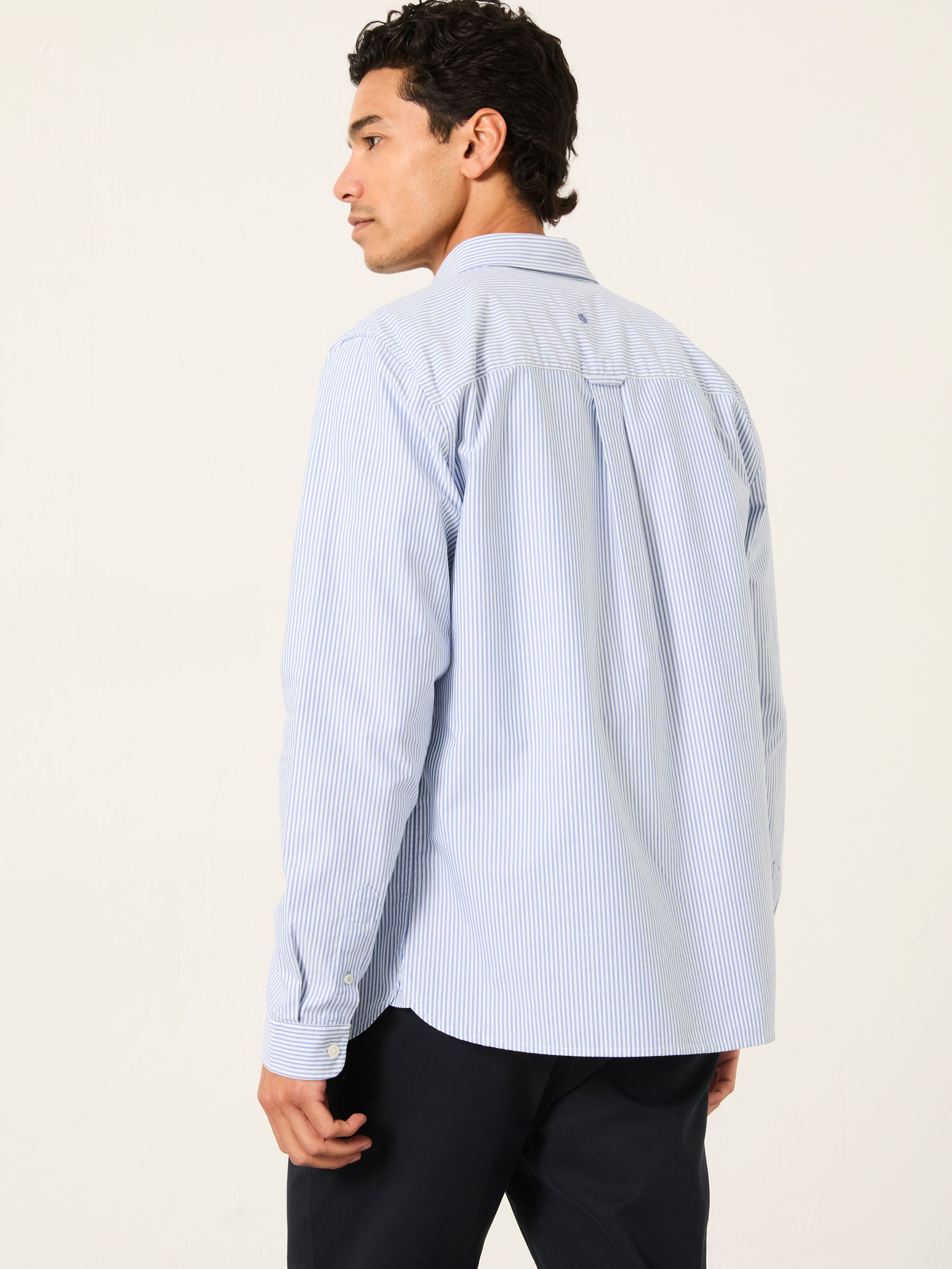 Tarvin Blue Long Sleeve Stripe Shirt - Image 2 of 6