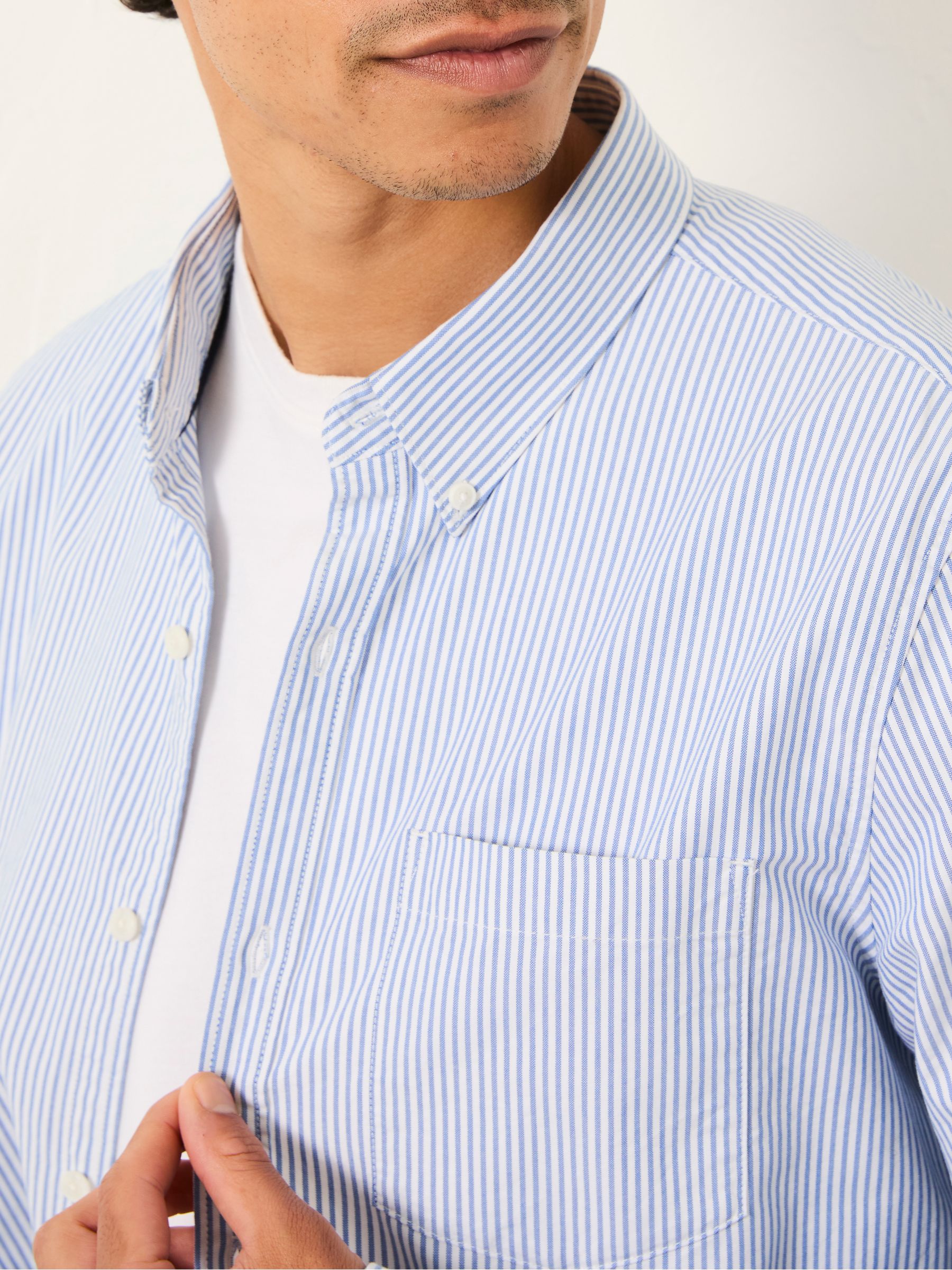 Tarvin Blue Long Sleeve Stripe Shirt - Image 3 of 6