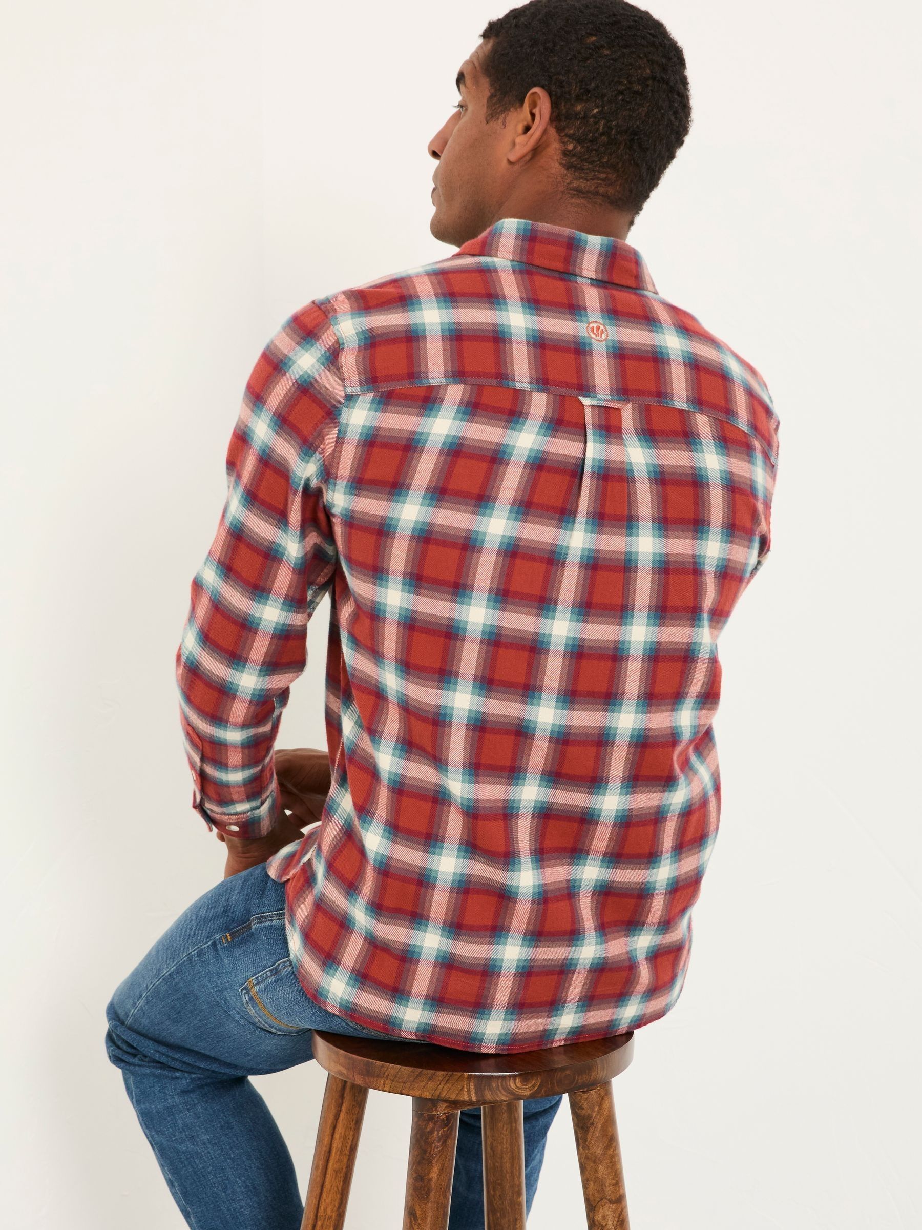 Thirn Berry Red Long Sleeve Check Shirt - Image 2 of 5