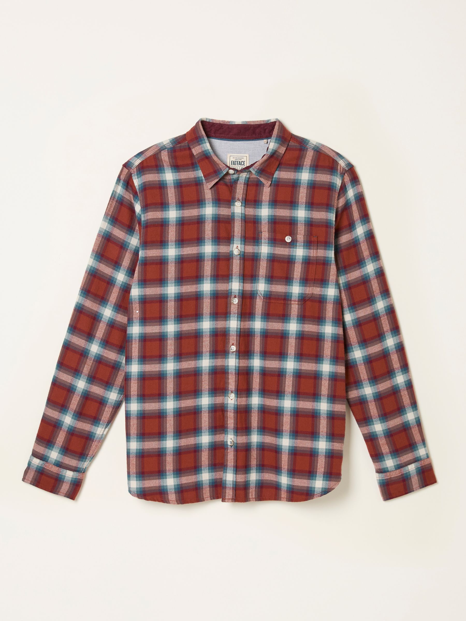 Thirn Berry Red Long Sleeve Check Shirt - Image 5 of 5