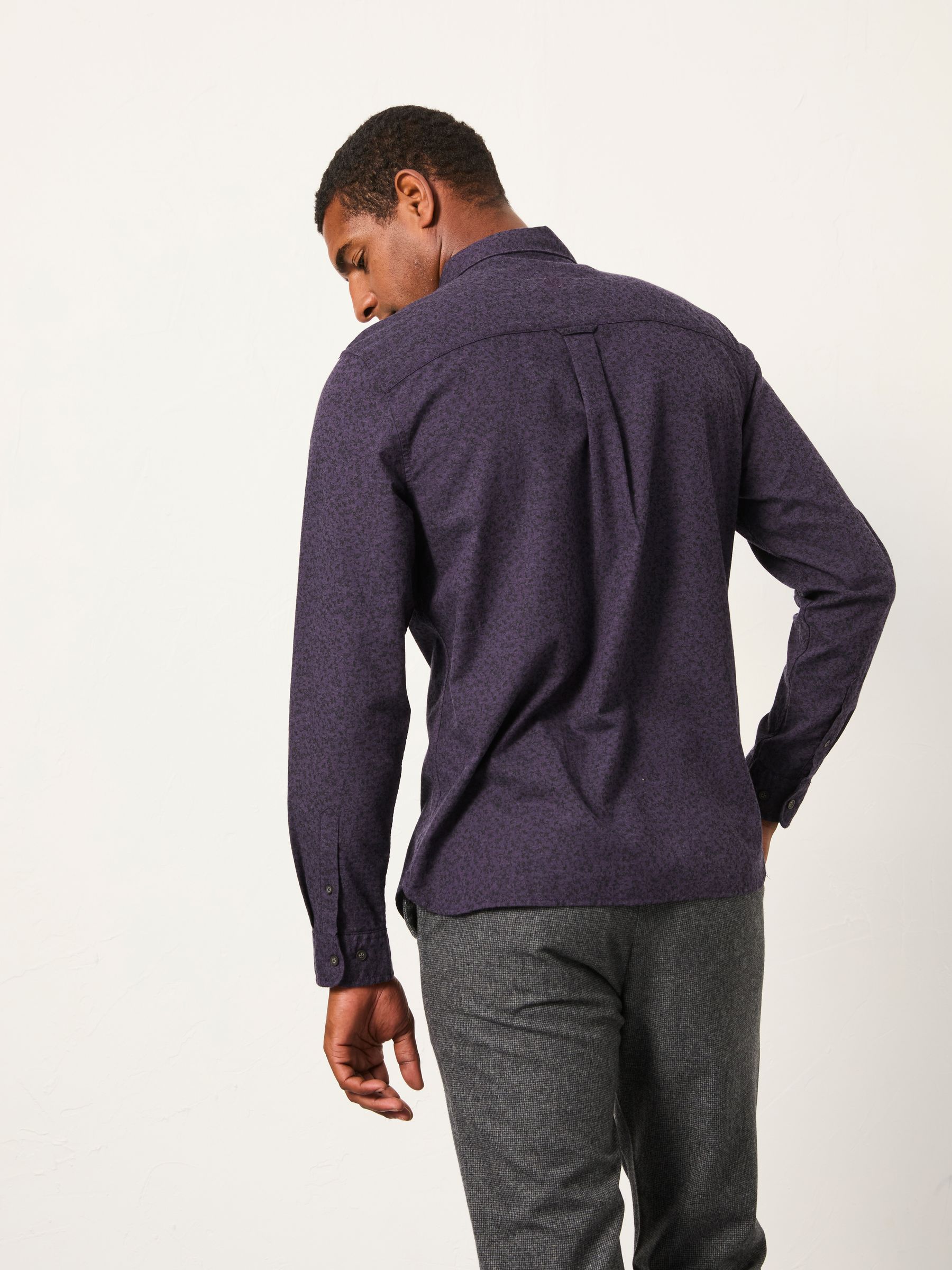 Purple Long Sleeve Vine Print Shirt - Image 2 of 5