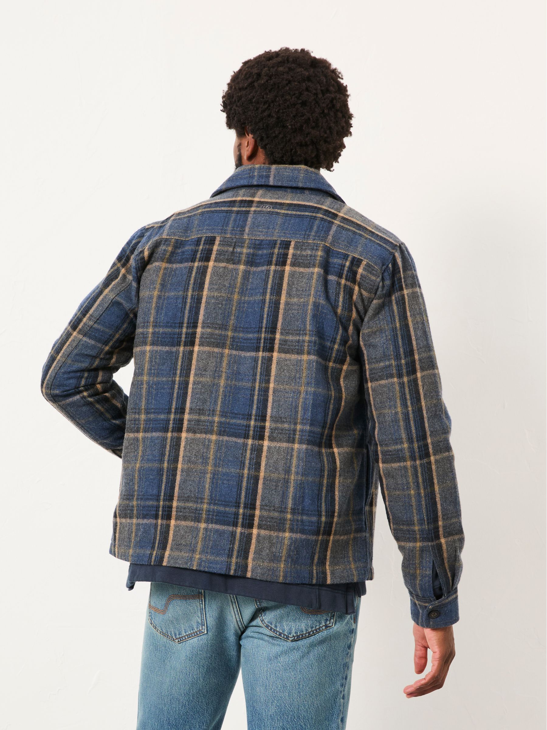 Jasper Navy Wool Mix Overshirt - Image 2 of 4