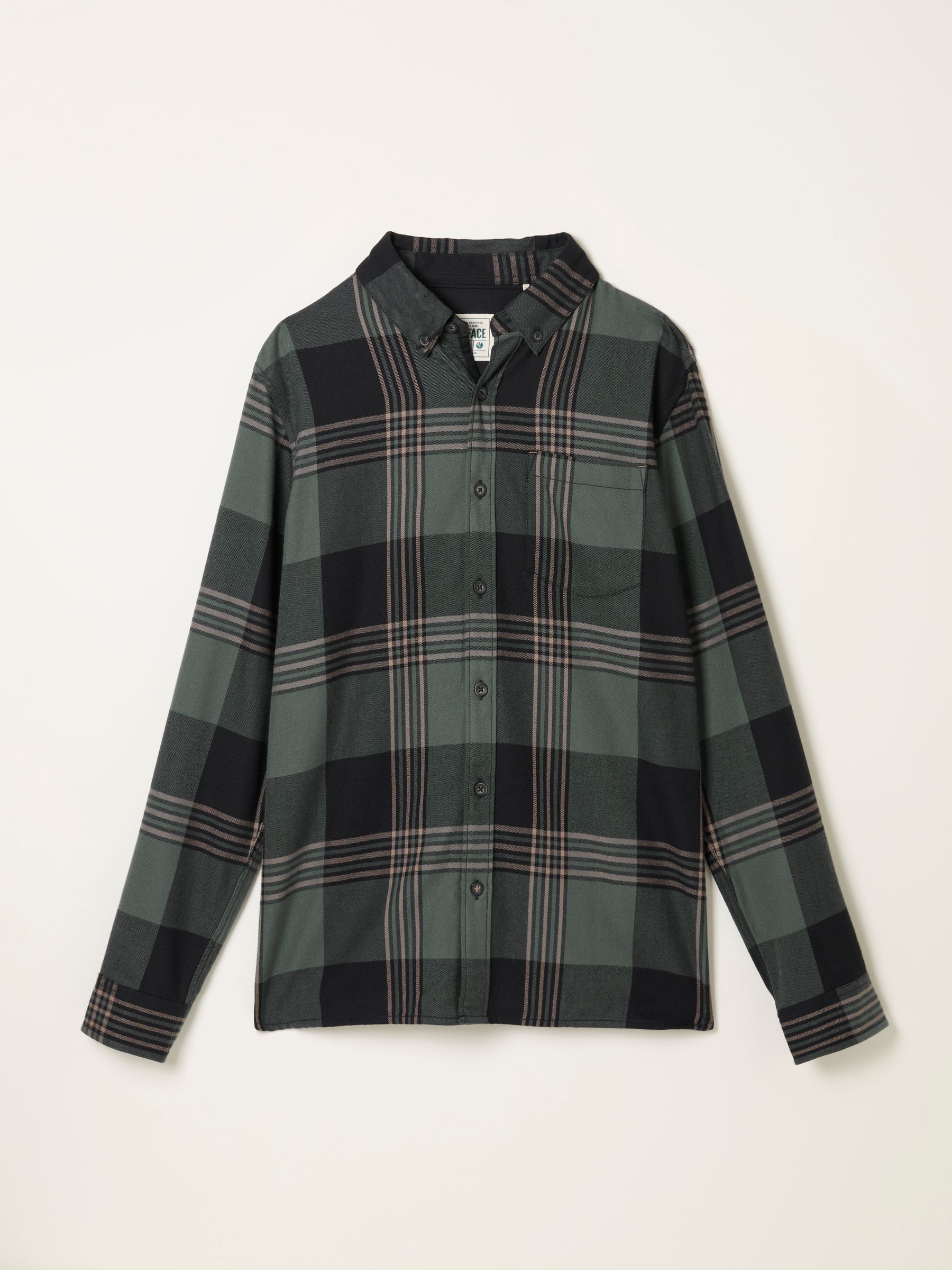 Chale Emerald Green Long Sleeve Check Shirt - Image 6 of 6 Chale Emerald Green Long Sleeve Check Shirt - Image 6 of 6