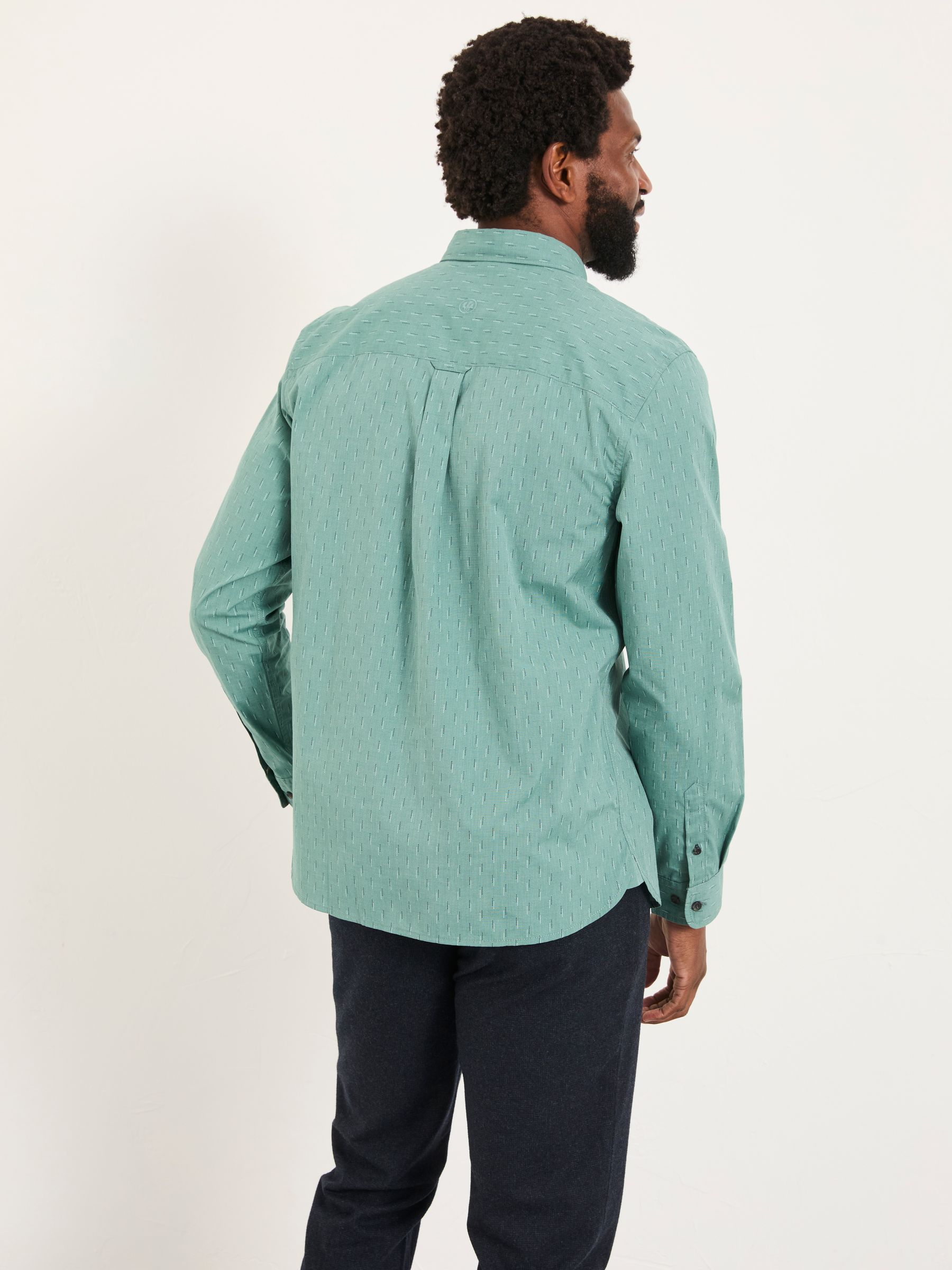 Emerald Green Long Sleeve Dot Print Shirt - Image 2 of 5