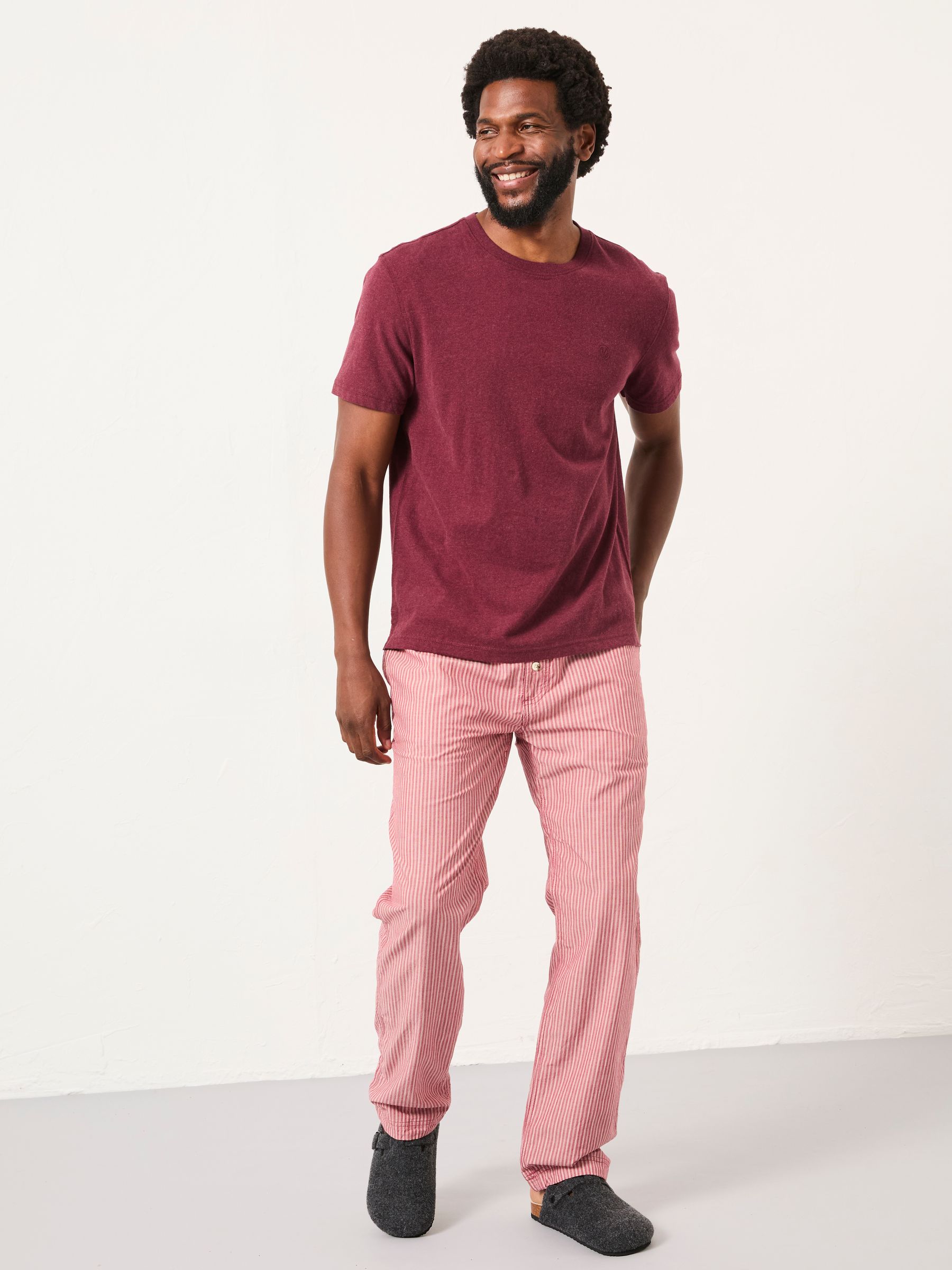 Seil Terracotta Stripe Classic Pyjama Bottoms - Image 3 of 6