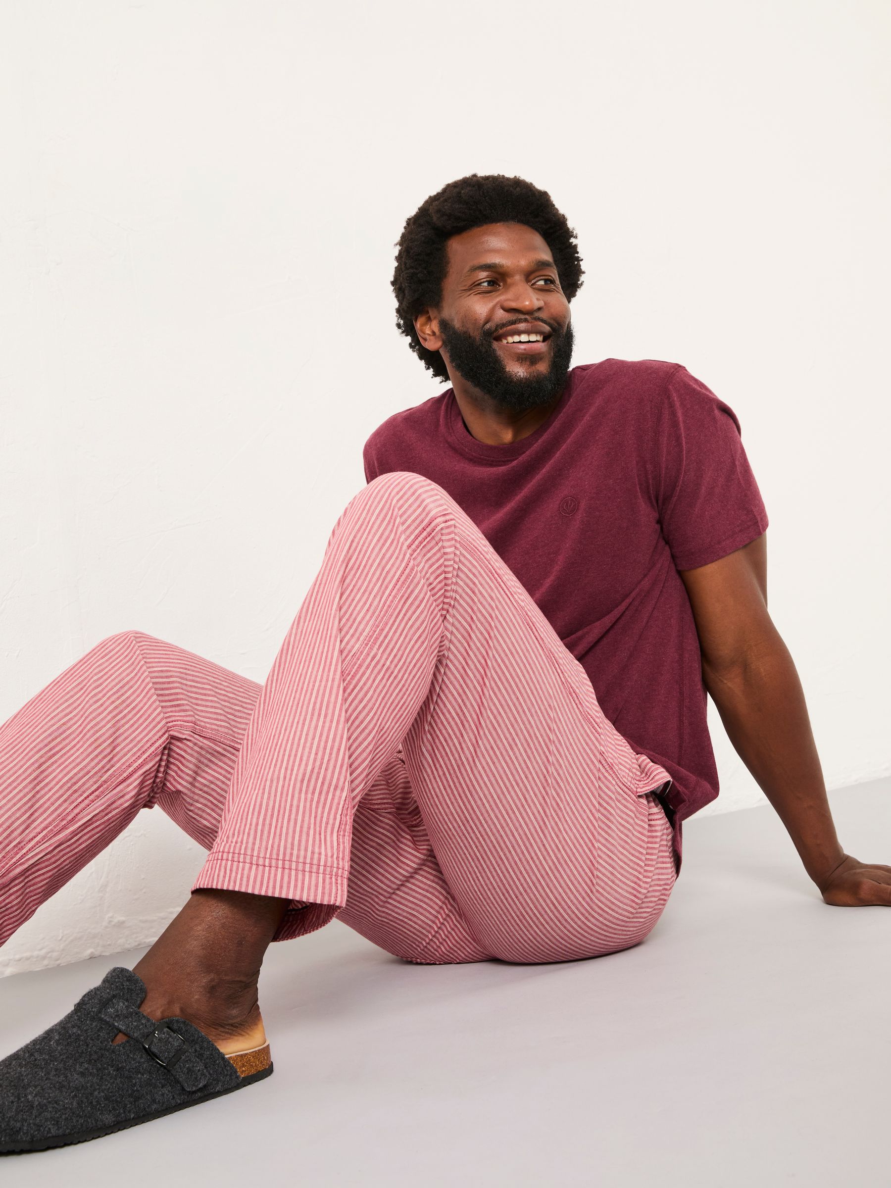 Seil Terracotta Stripe Classic Pyjama Bottoms - Image 5 of 6