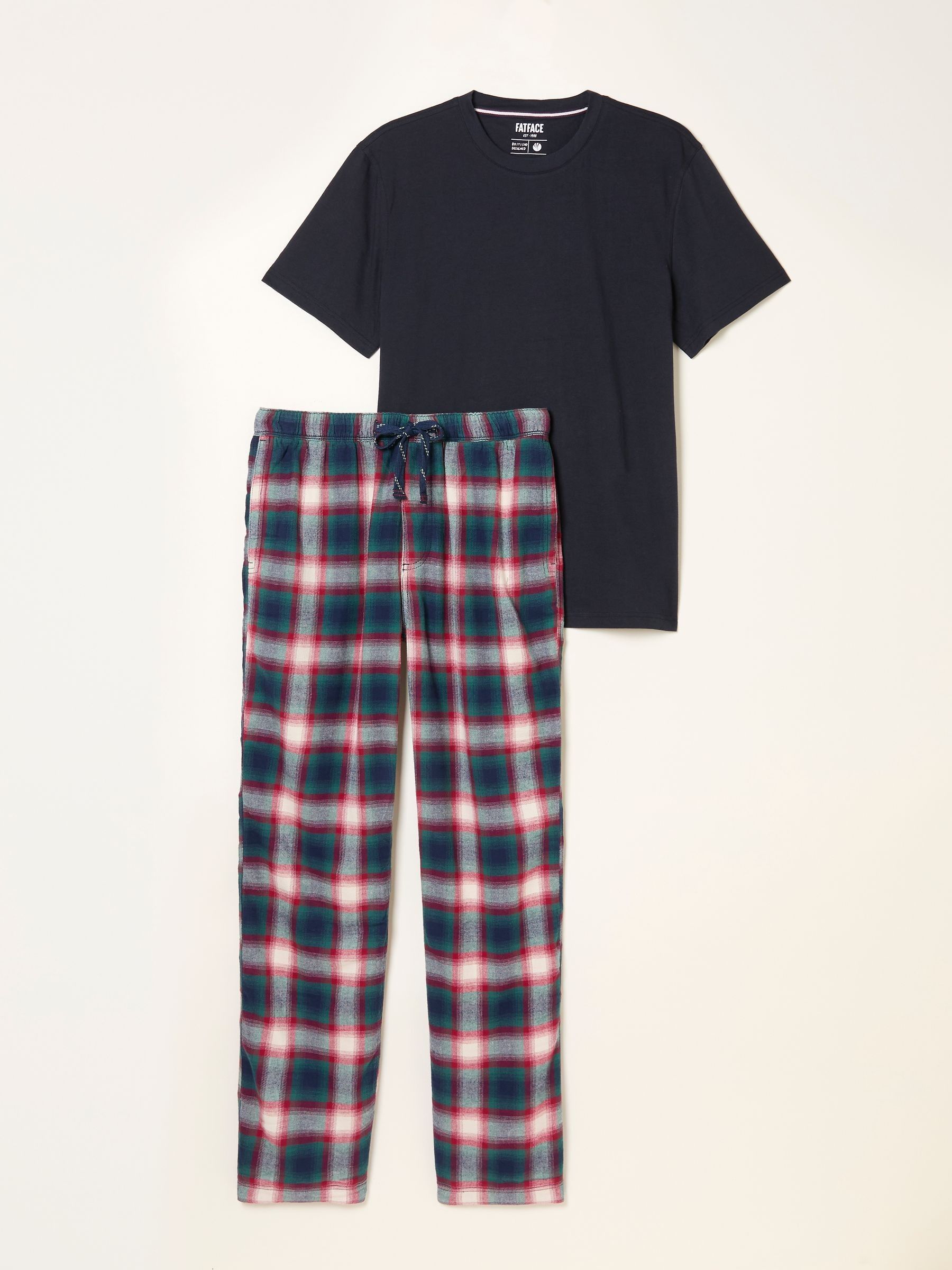 Tyne Navy Check Pyjama Set - Image 1 of 2