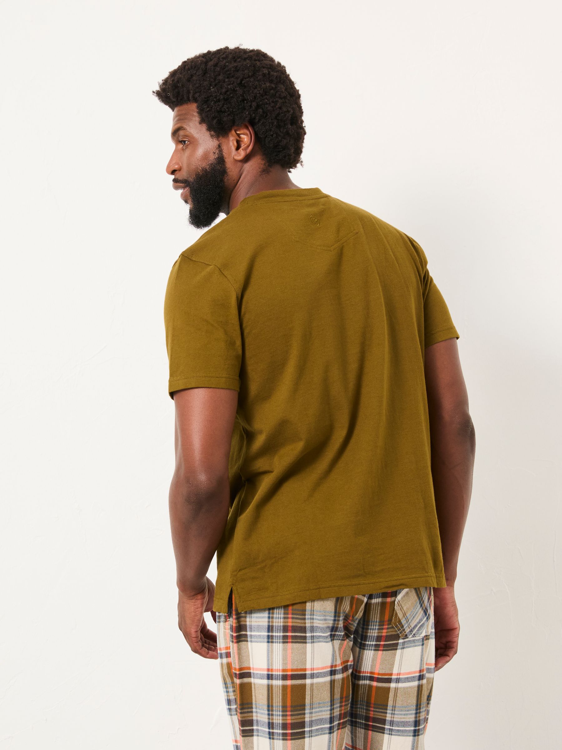 Beale Khaki Green Check Pyjama Set - Image 2 of 7