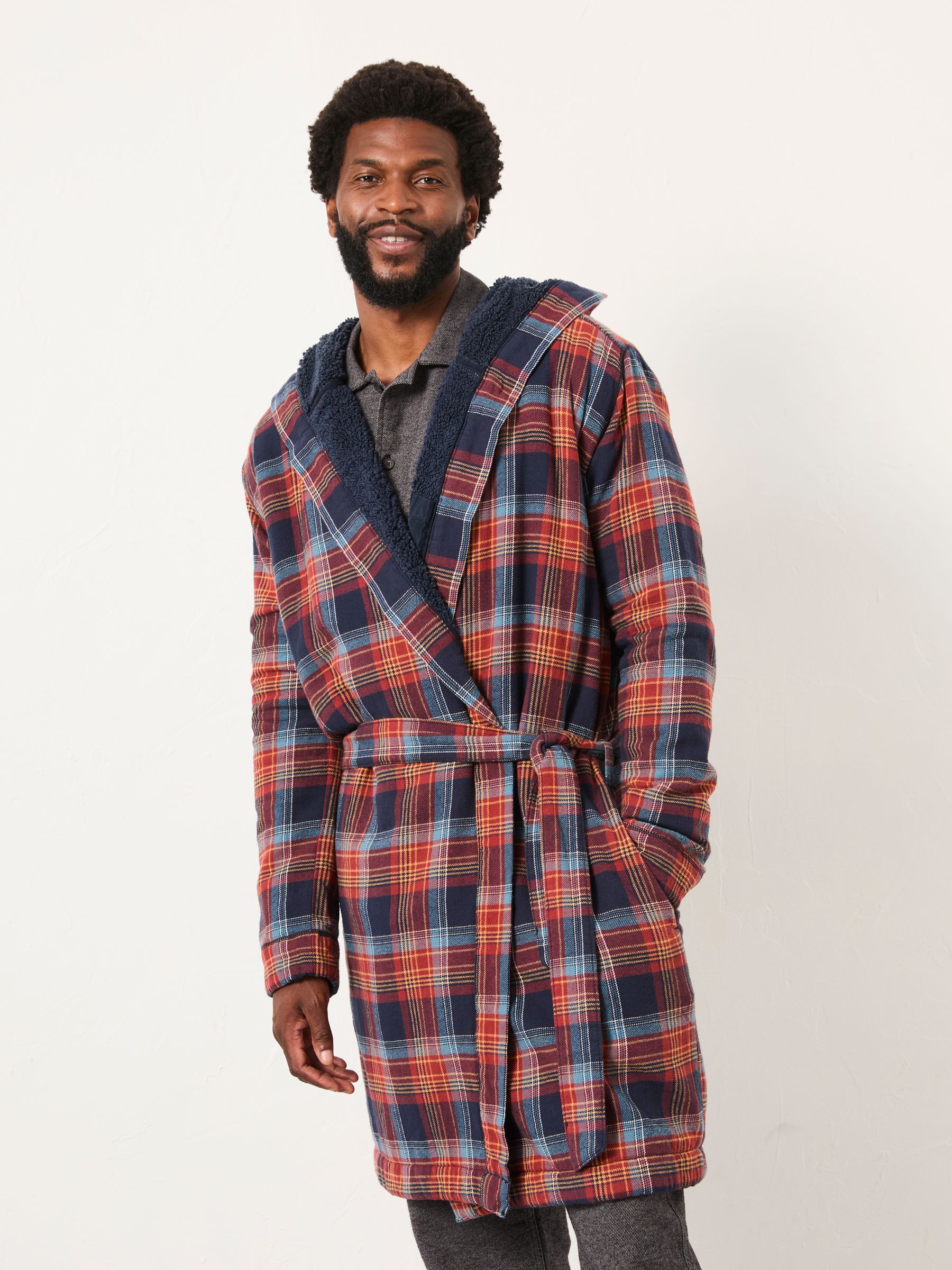 Lomond Blue Check Robe - Image 4 of 6