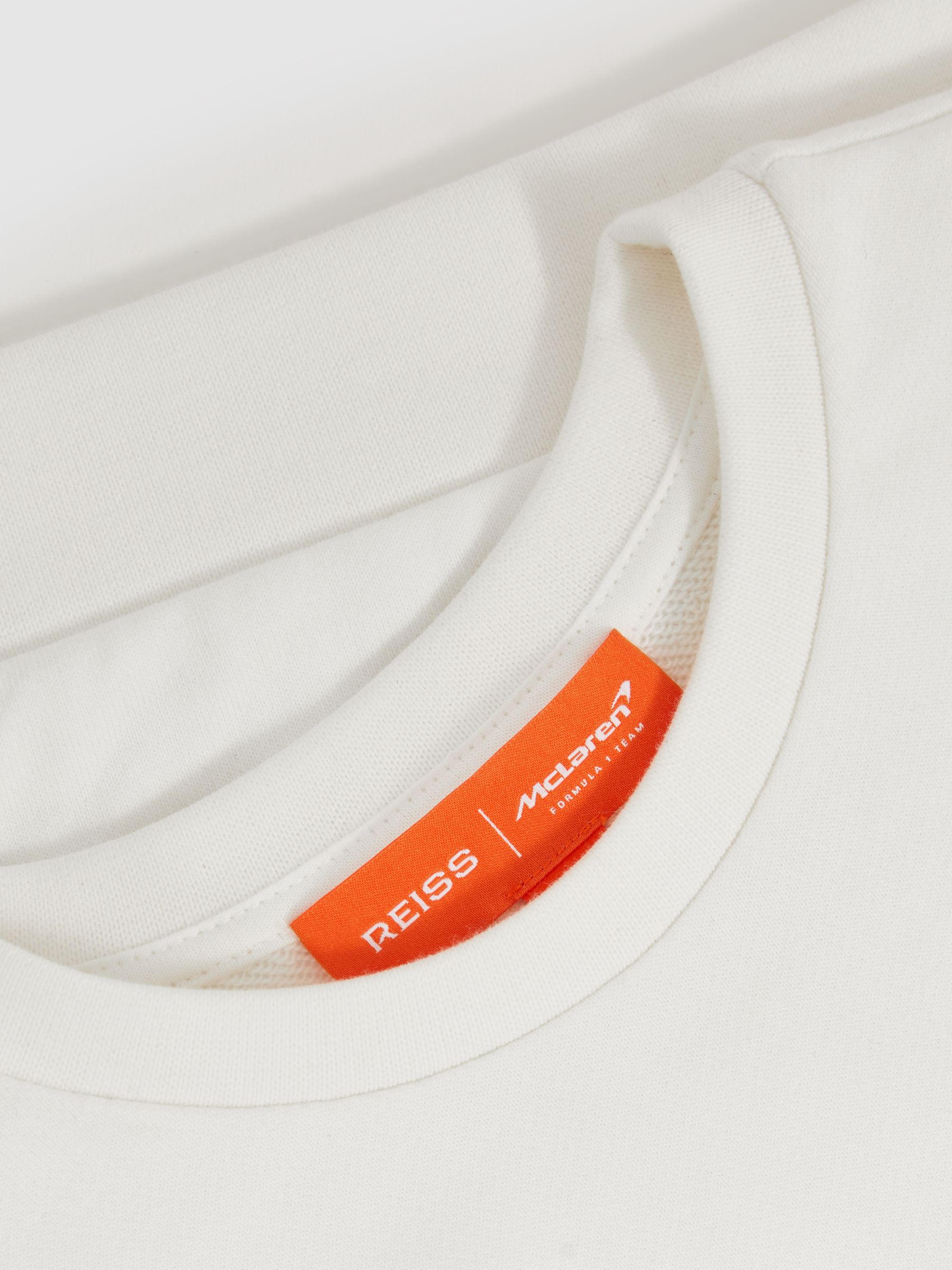 13-14 yrs McLaren F1 Team Laurel Print Sweatshirt in White - Image 7 of 7