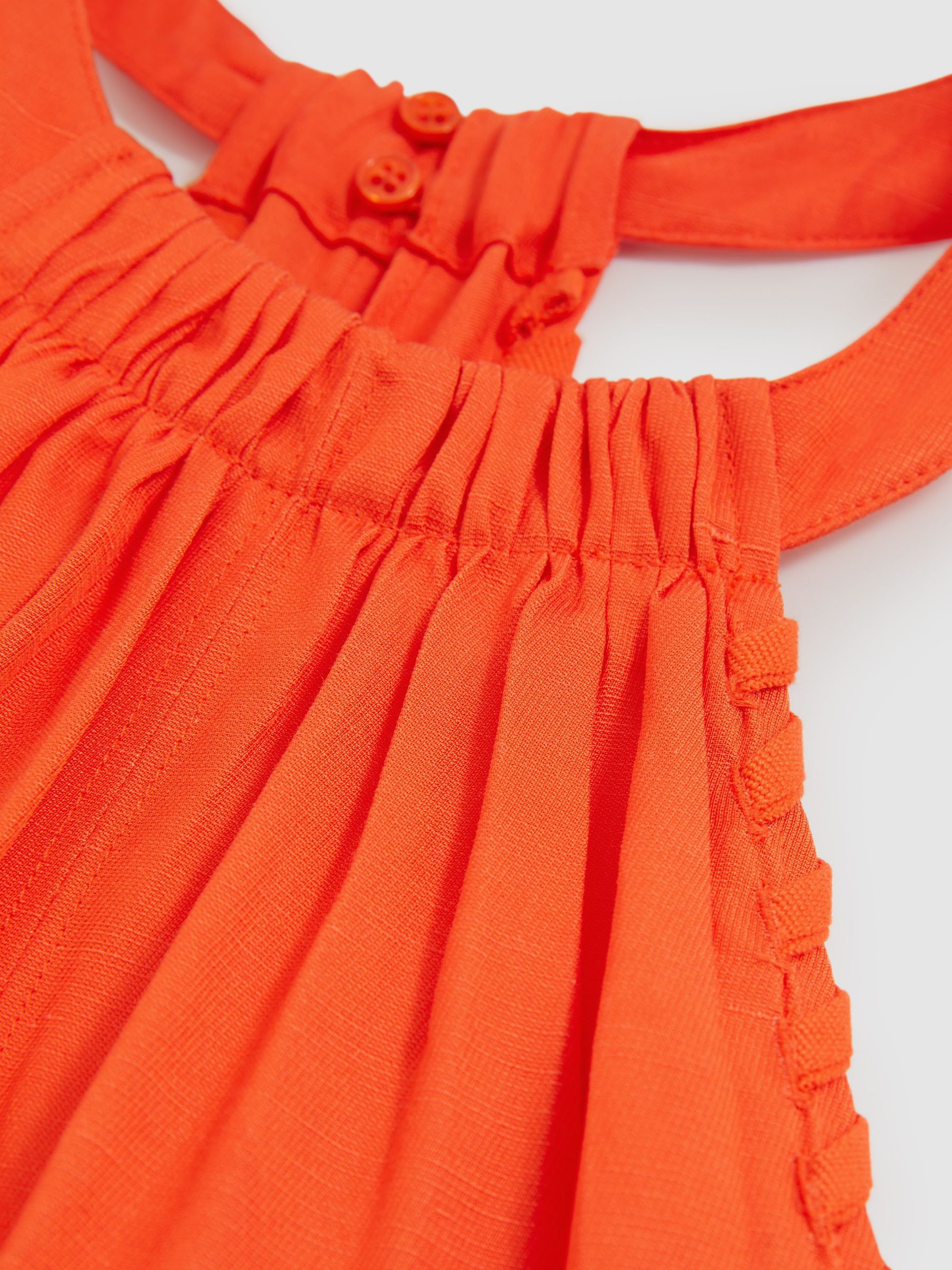 Petite Whipstitch Halterneck Midi Dress in Red - Image 6 of 7