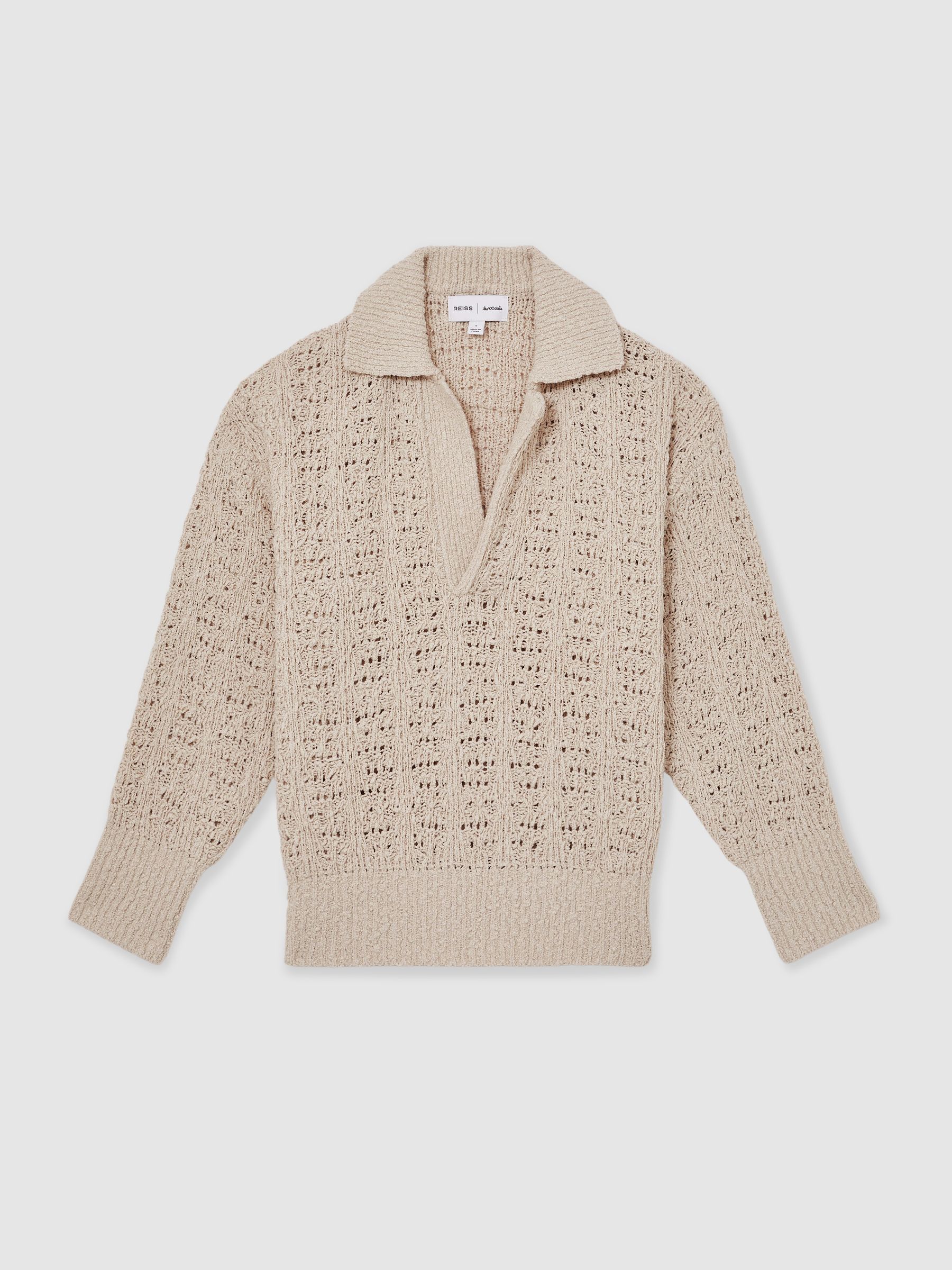 Reiss | Les 100 Ciels Bouclé Jumper in Grey - Image 2 of 7