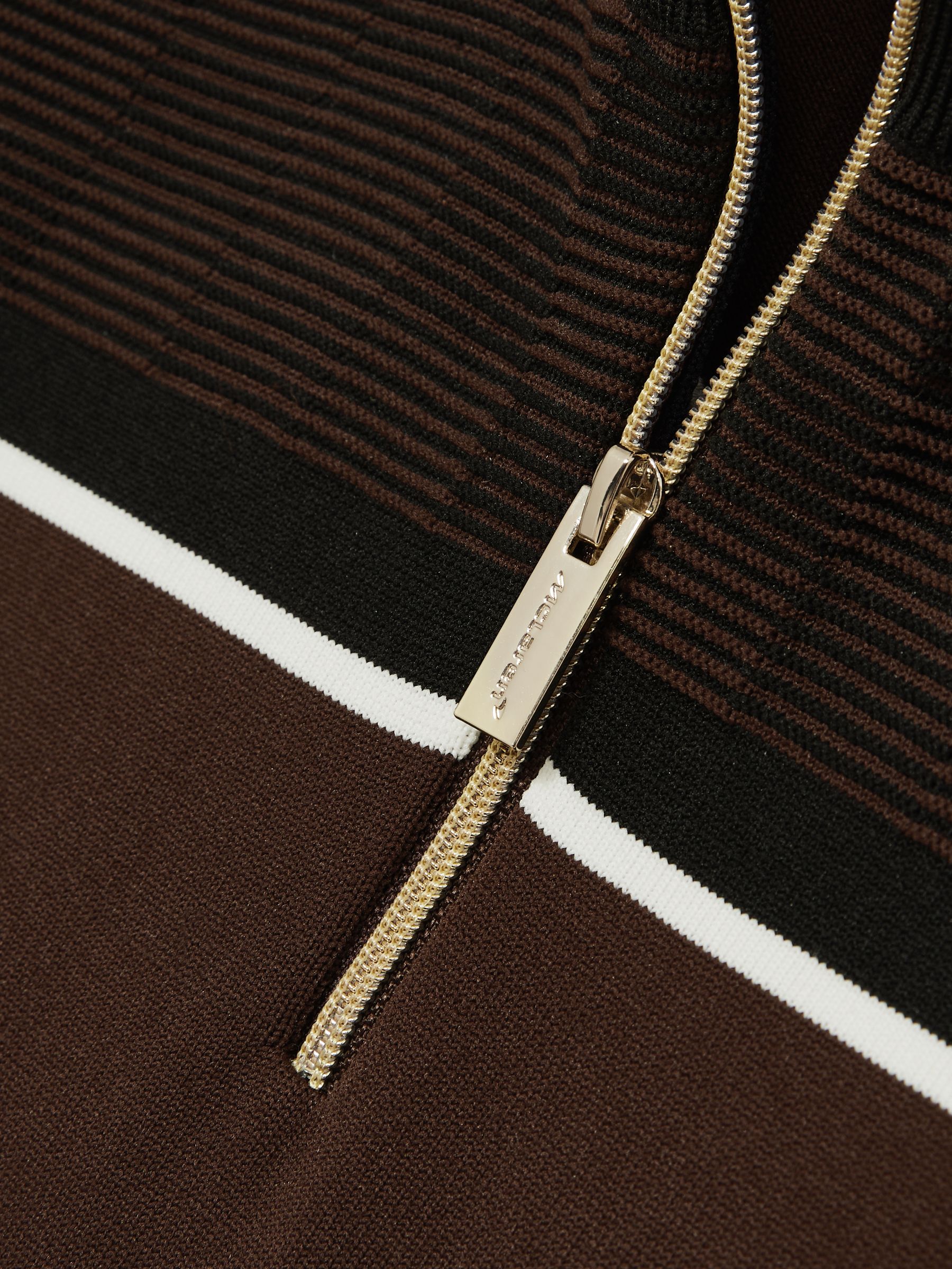 McLaren F1 Team Half-Zip Crop Top in Chocolate Brown - Image 9 of 10