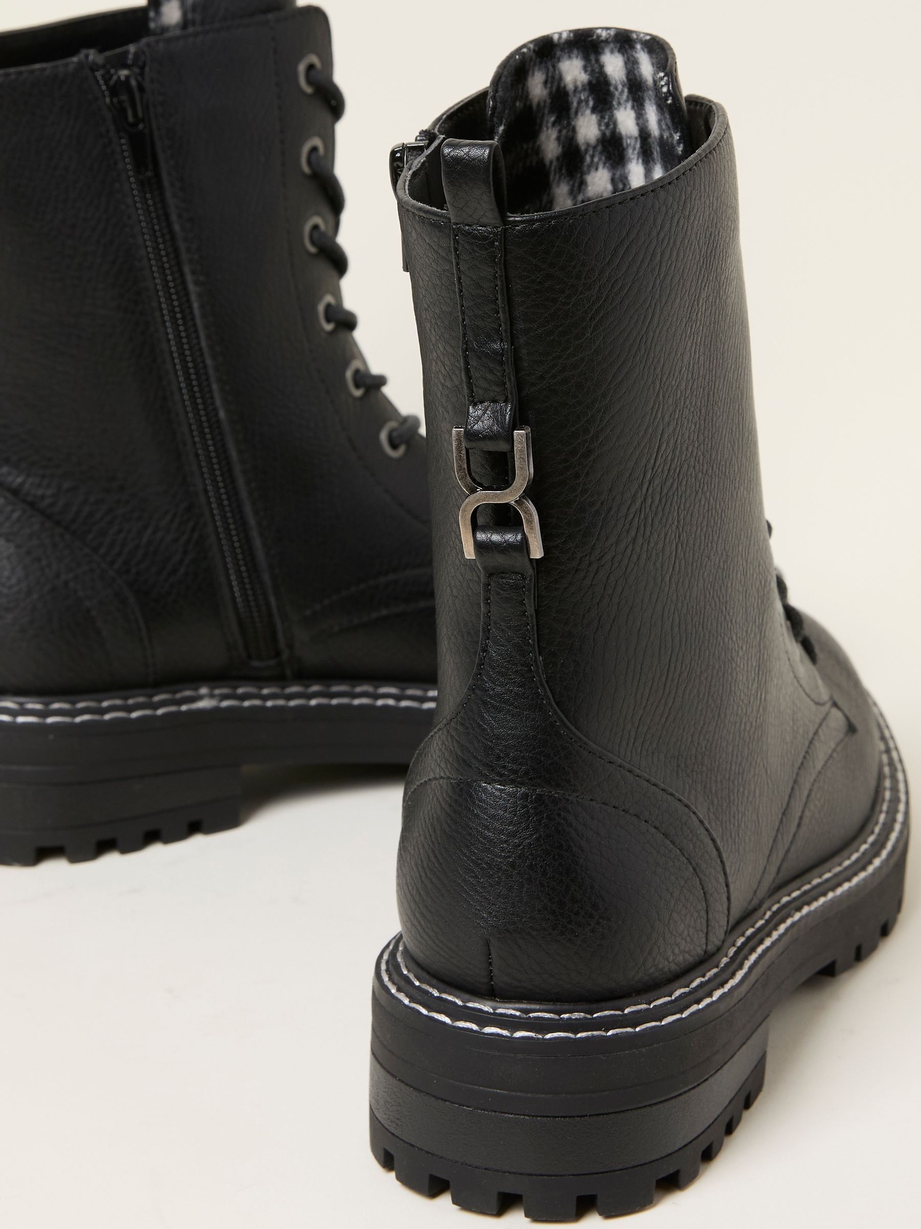 Violet Black Chunky PU Boot - Image 2 of 2