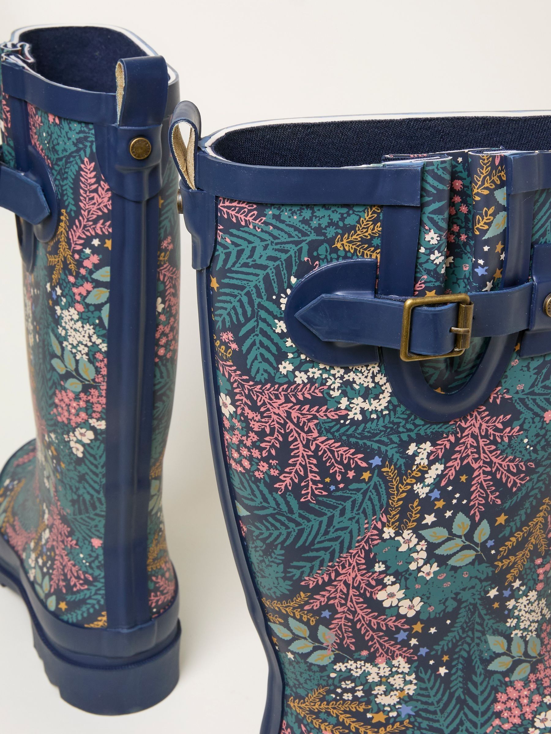 Navy Rubber Printed Welly - Image 2 of 3