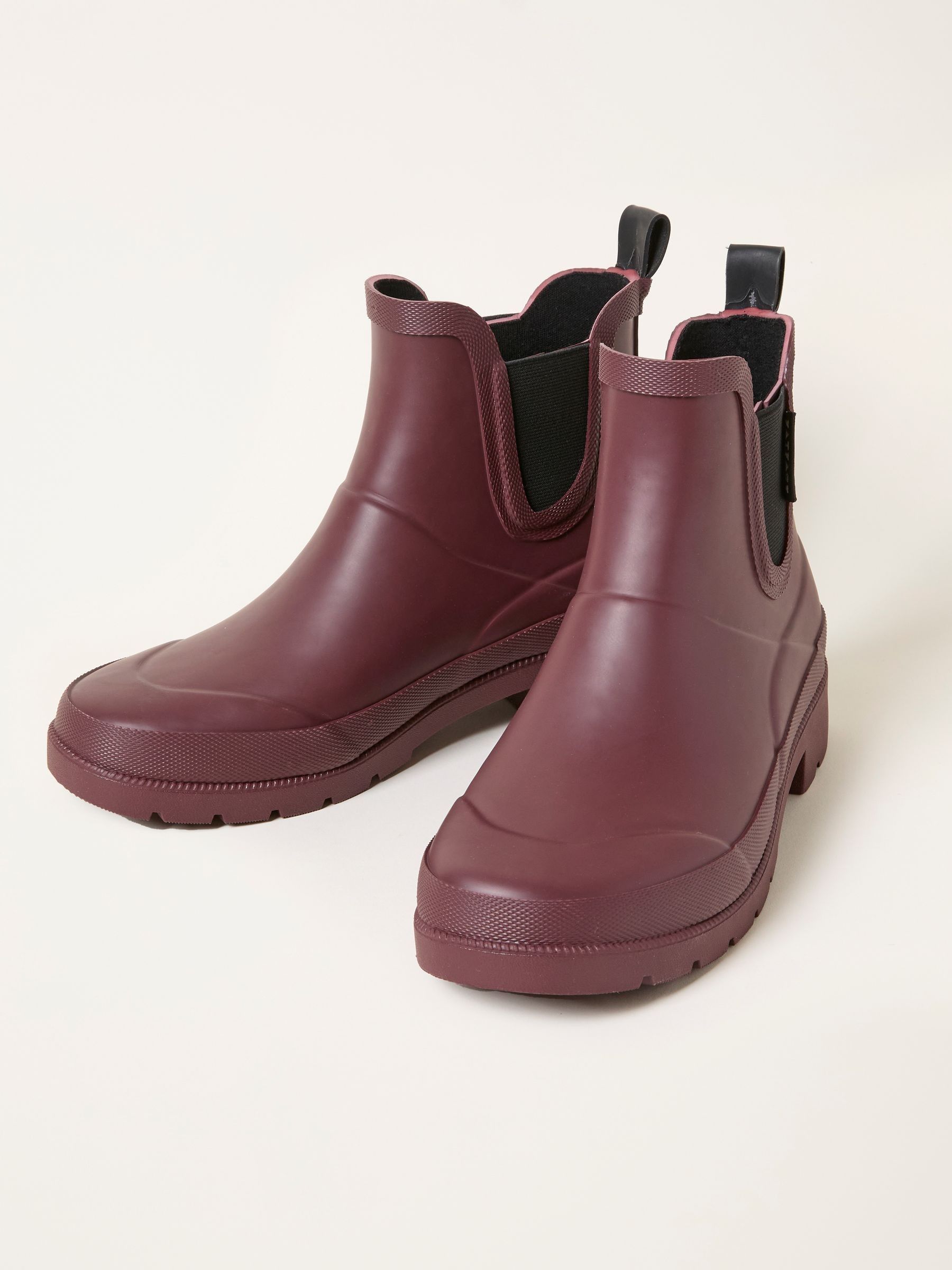 Burgundy Red Rubber Ankle Welly - Image 2 of 3