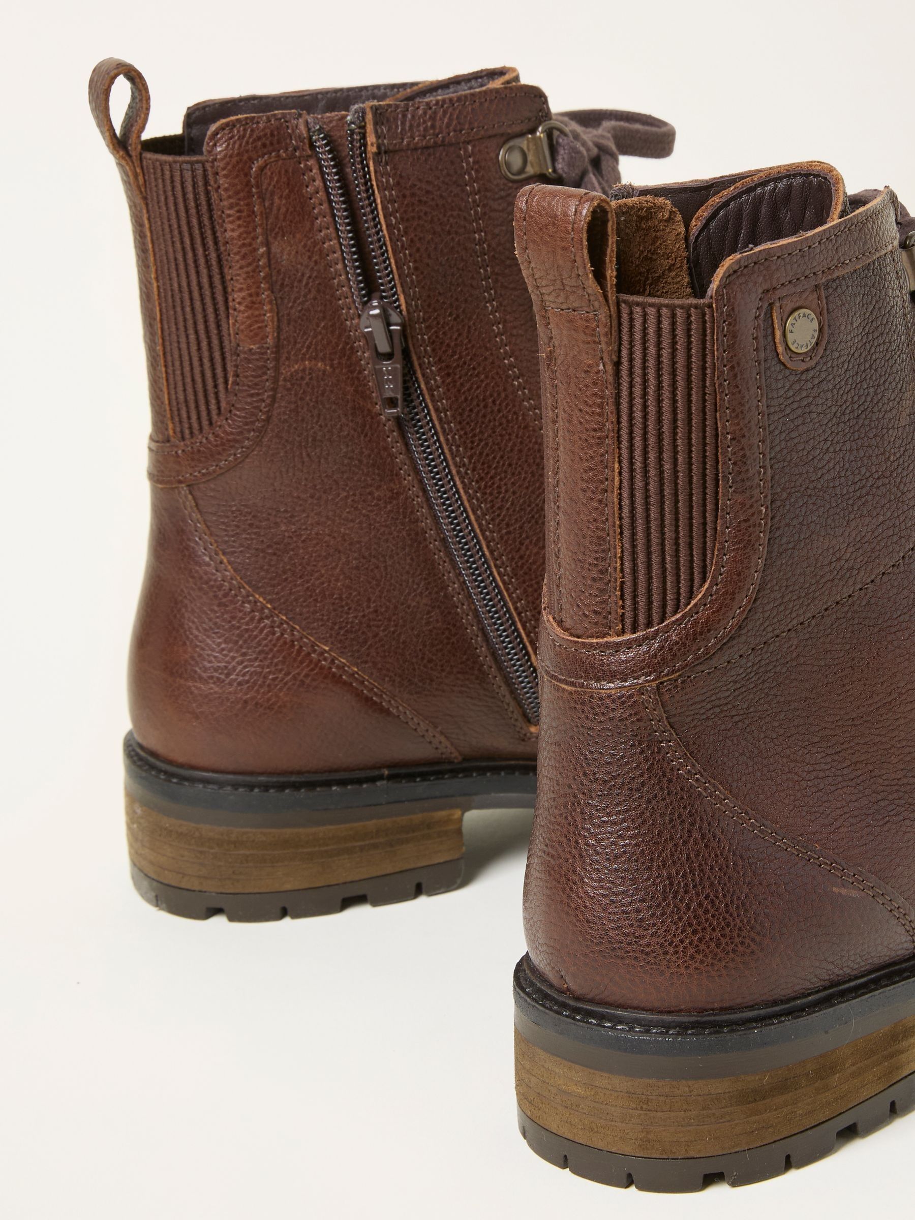 Margot Chocolate Brown Leather Boot - Image 2 of 3
