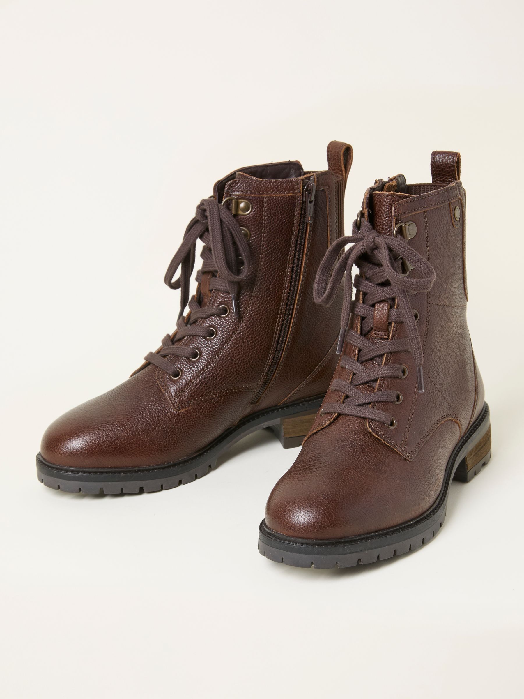 Margot Chocolate Brown Leather Boot - Image 3 of 3