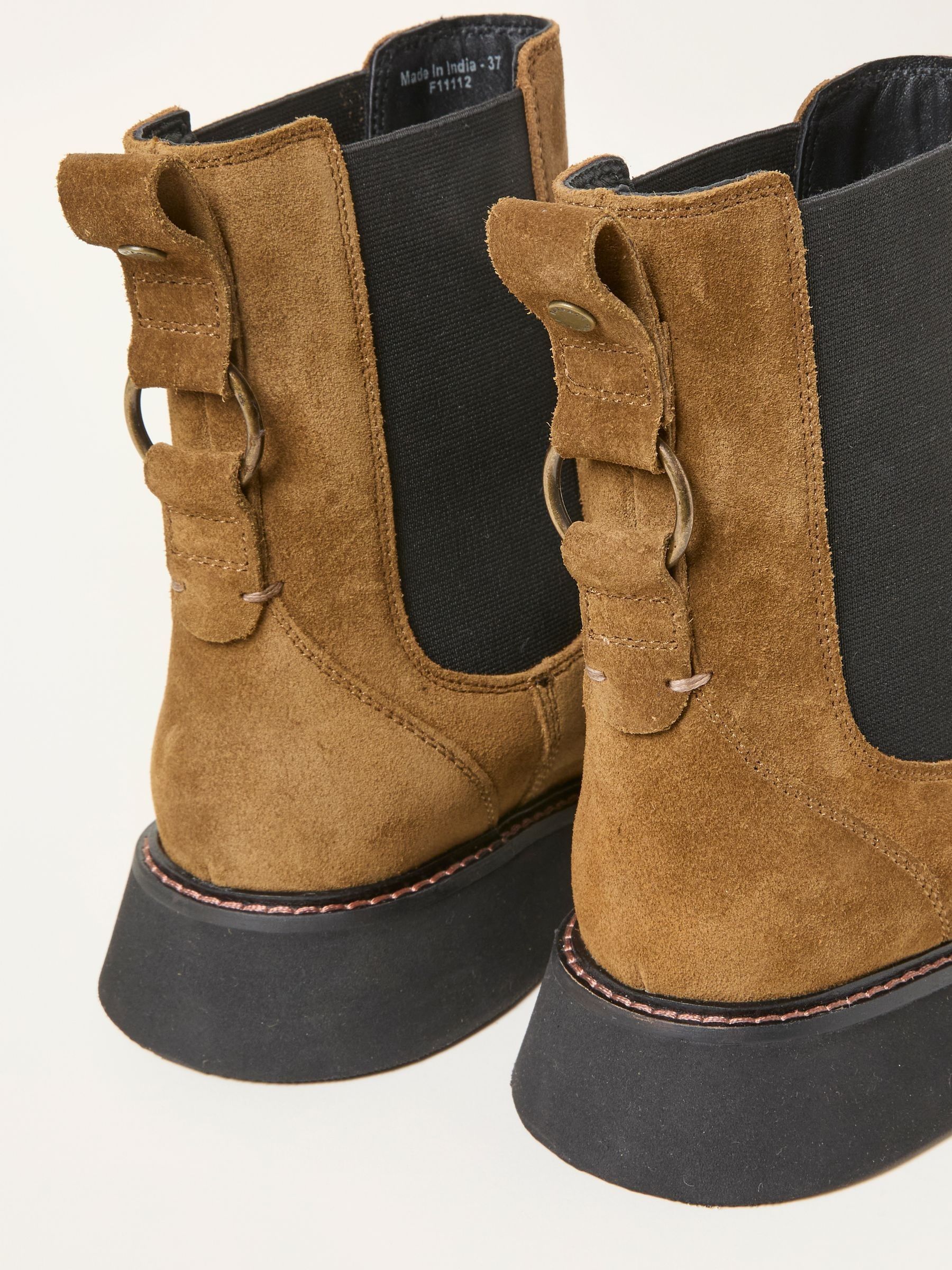 Rowe Tan Brown Leather Chelsea Ankle Boots | FatFace