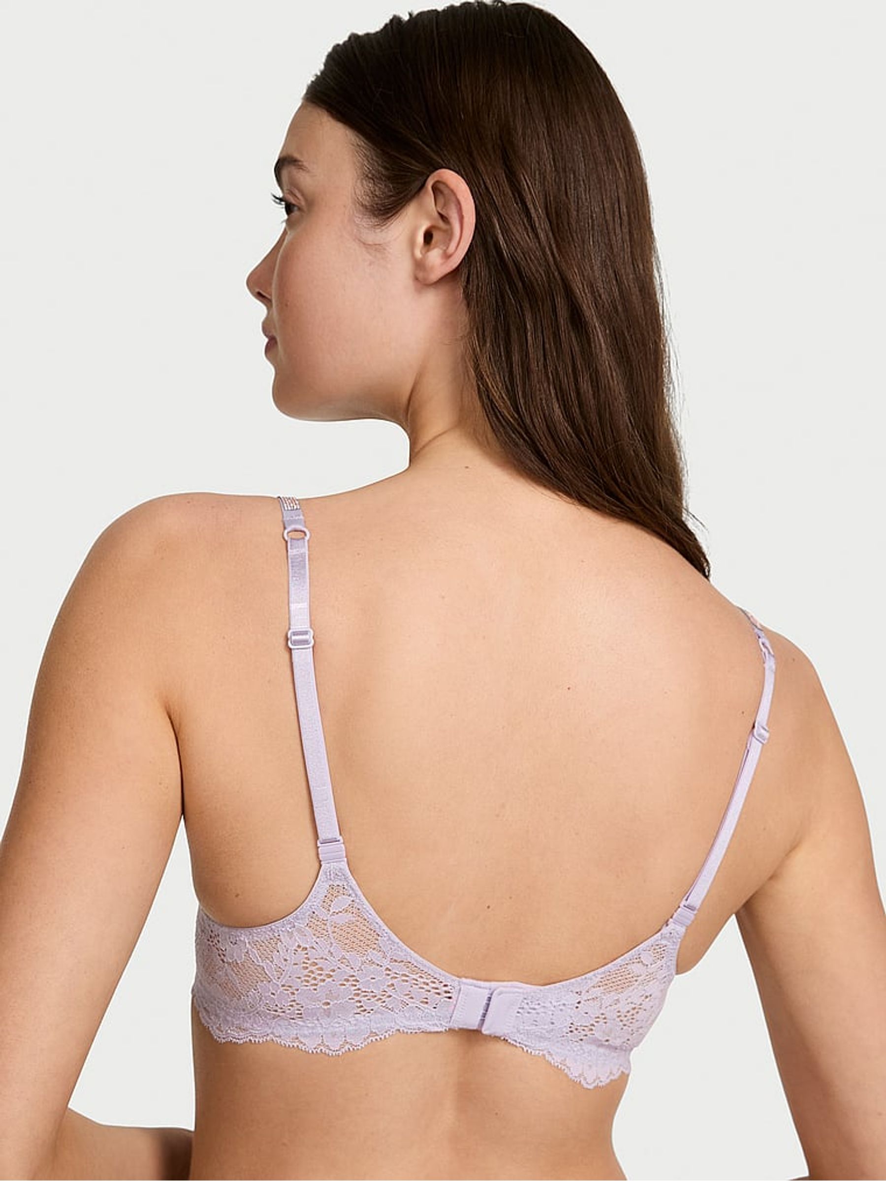Feather Purple Lightly Lined Demi Twinkle Strap Bra - Image 2 of 2