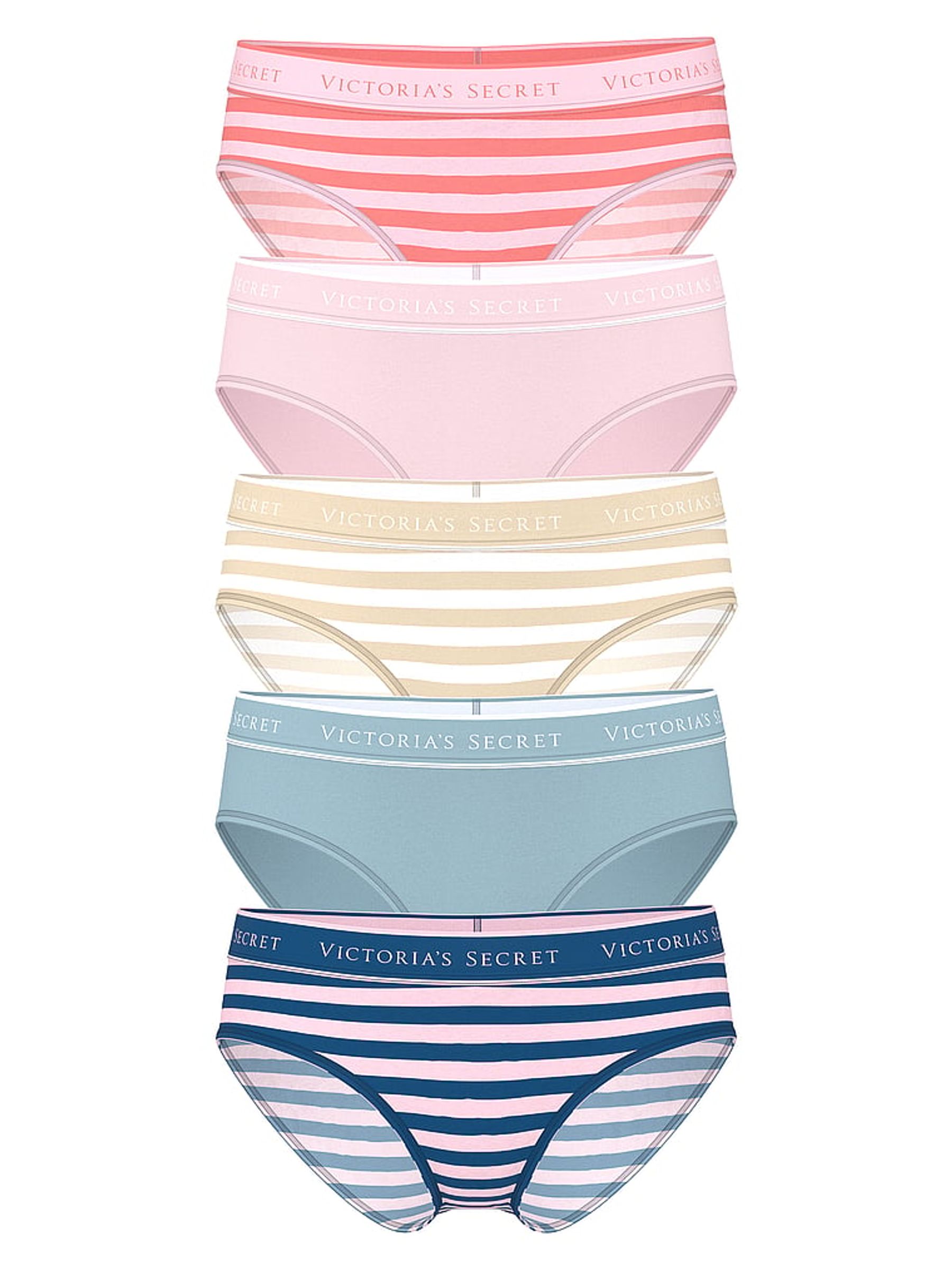 RedPinkYellowBlue Hipster Logo 5 Pack Knickers - Image 1 of 2