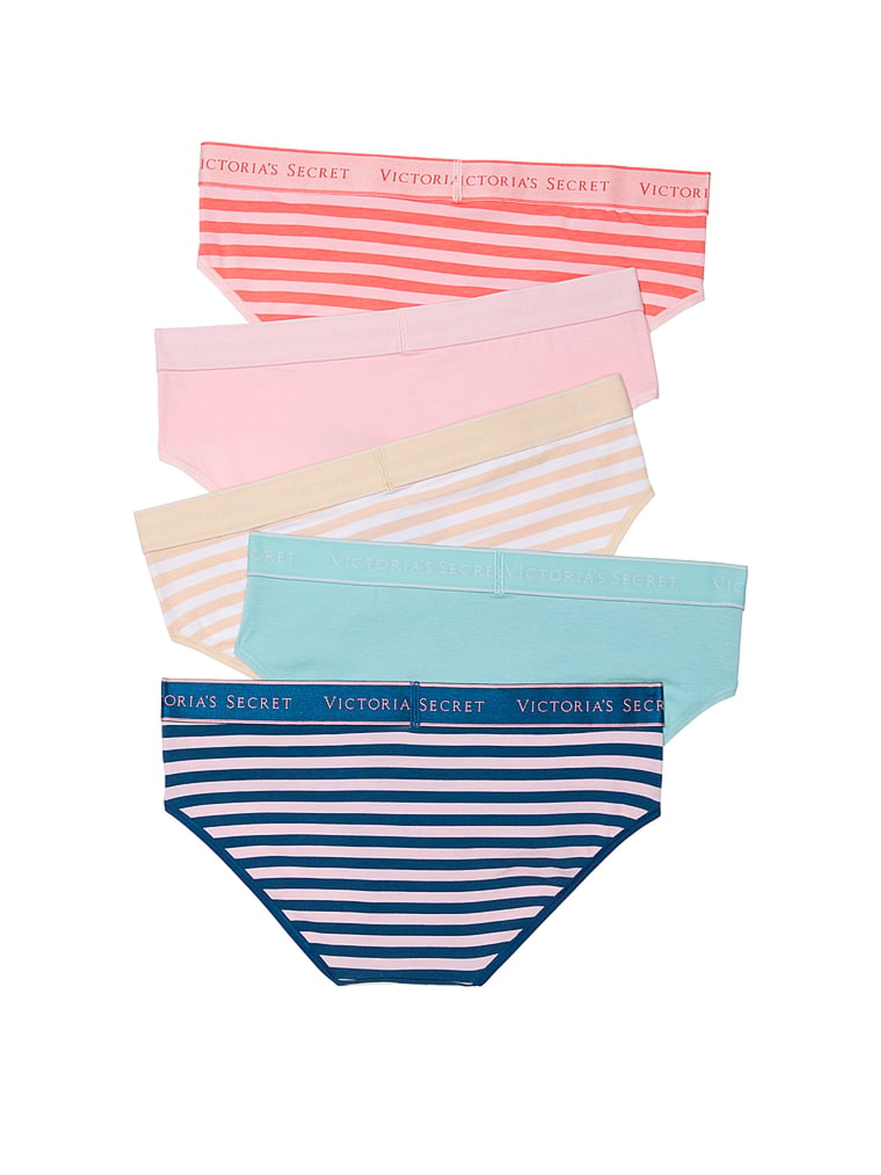 RedPinkYellowBlue Hipster Logo 5 Pack Knickers - Image 2 of 2