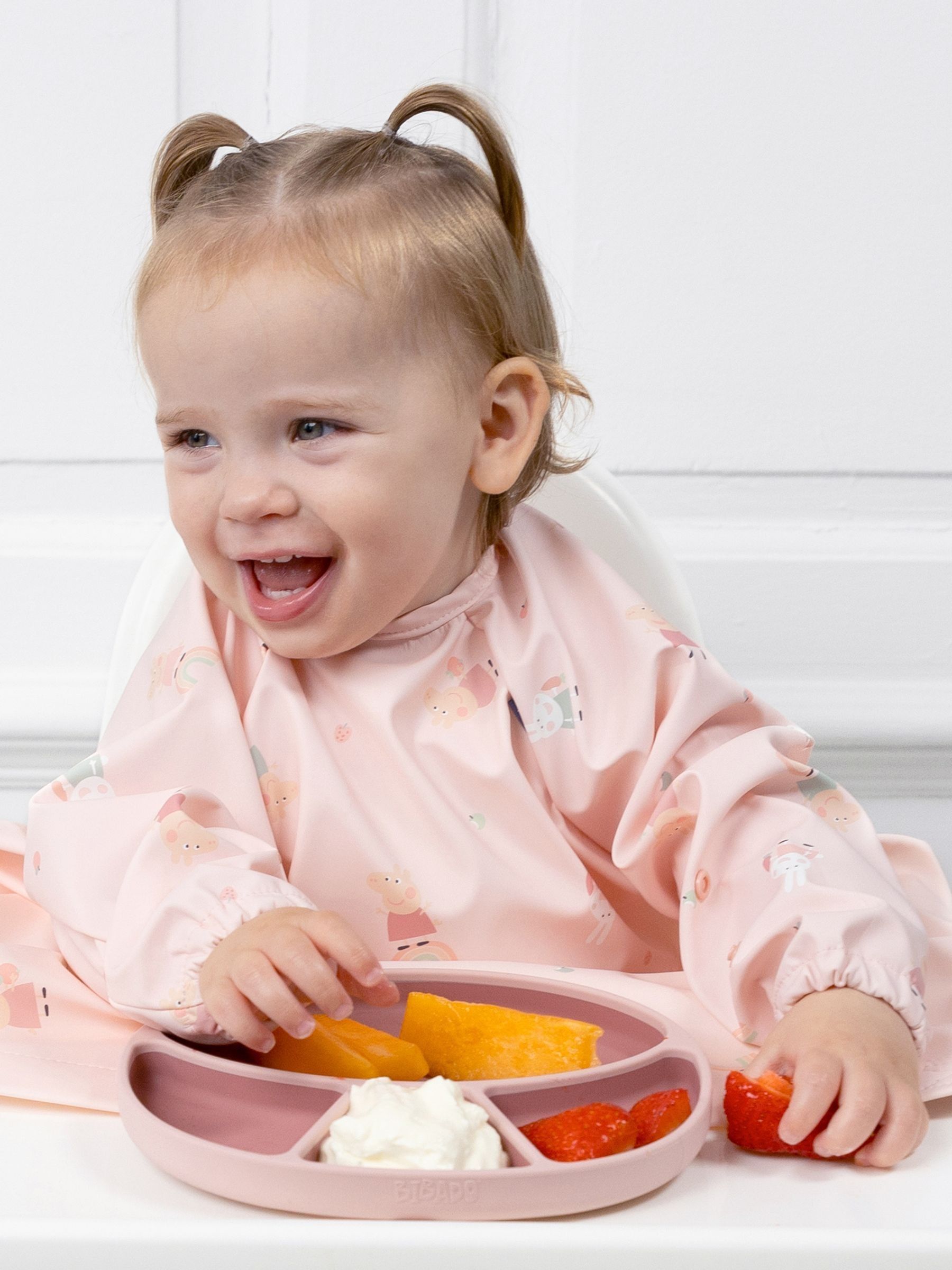 Bibado Pink Coverall Weaning Bib - Peppa Pig - Image 5 of 6