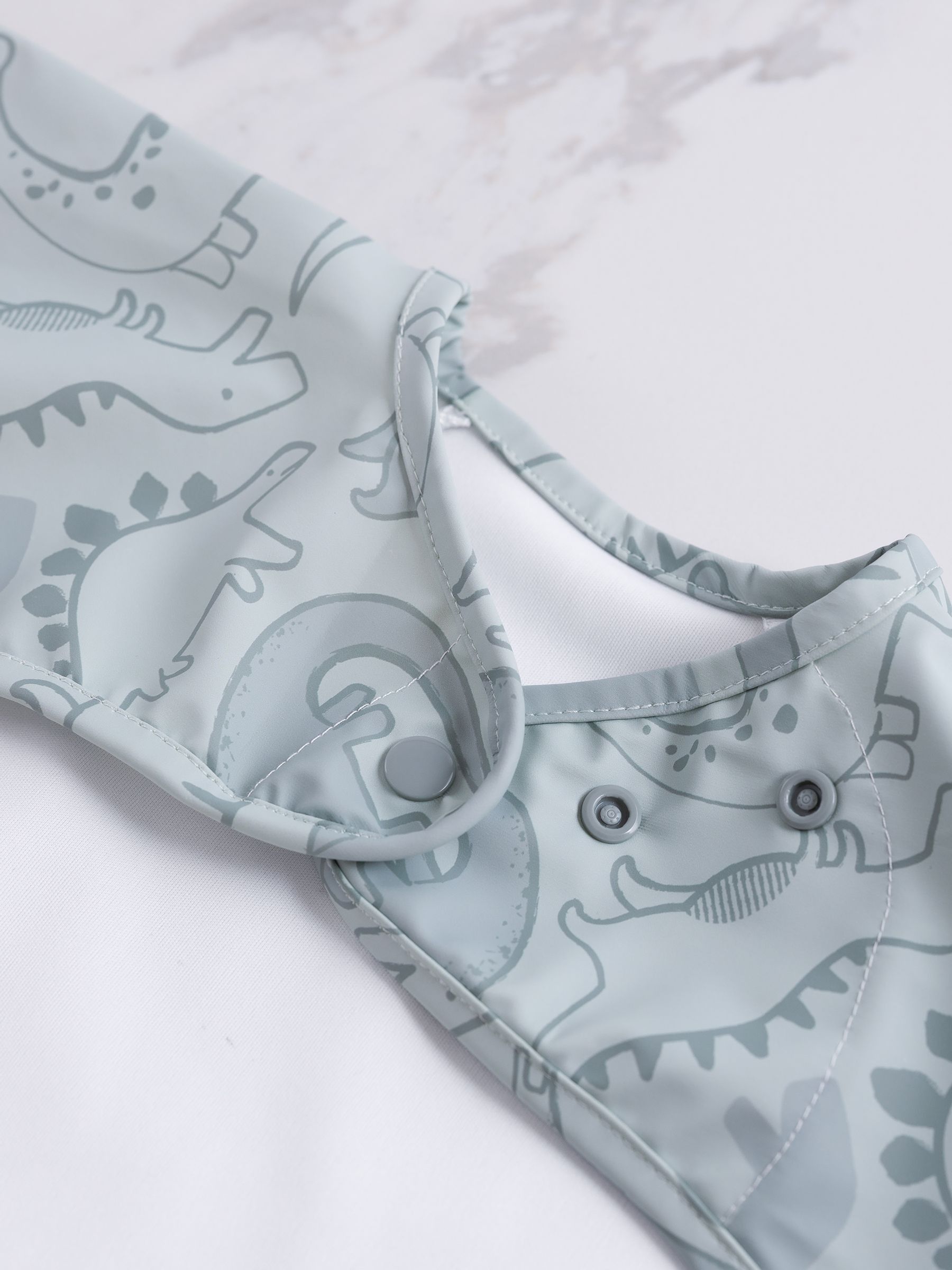 Bibado Green Coverall Weaning Bib - Dino Roar - Image 6 of 6